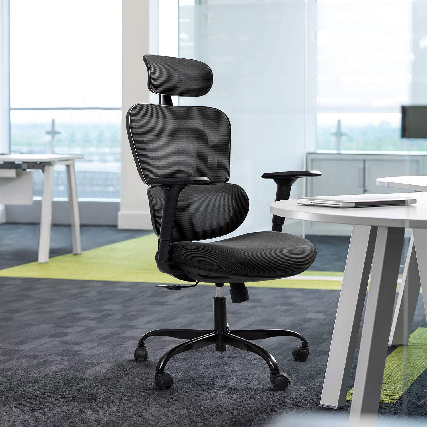 homall-office-mesh-chair-b-rostuhl-hoch-schwarz-mit-kopfst-tze image 4