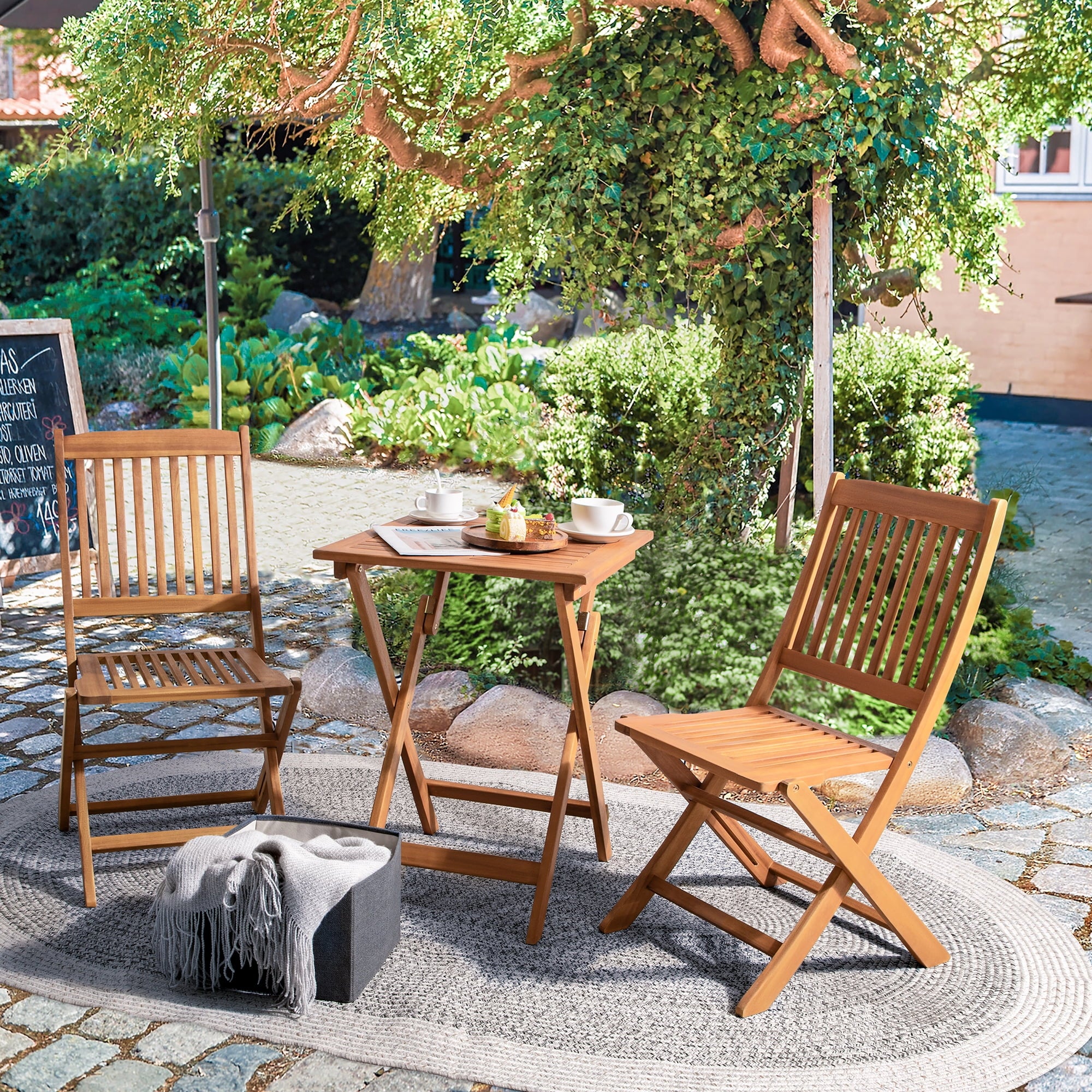 homall-bistro-set-holz-klappbar-3-tlg-natur-f-r-balkon image 2