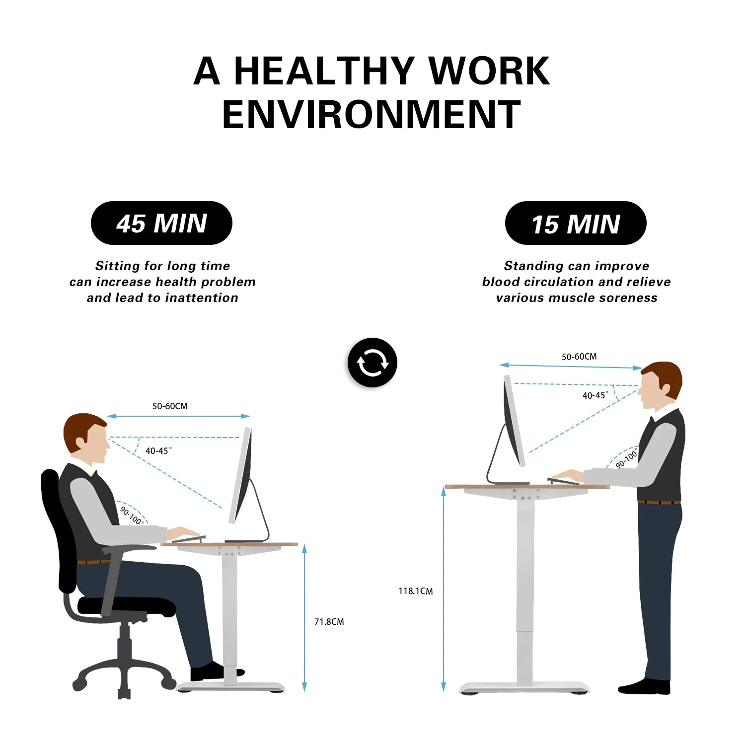 homall-standing-desk-stehschreibtisch-140cm-holz-memory image 5