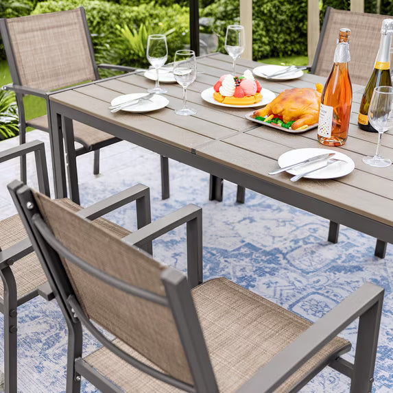 homall-patio-furniture-essgruppe-7-teilig-braun-textilene image 6