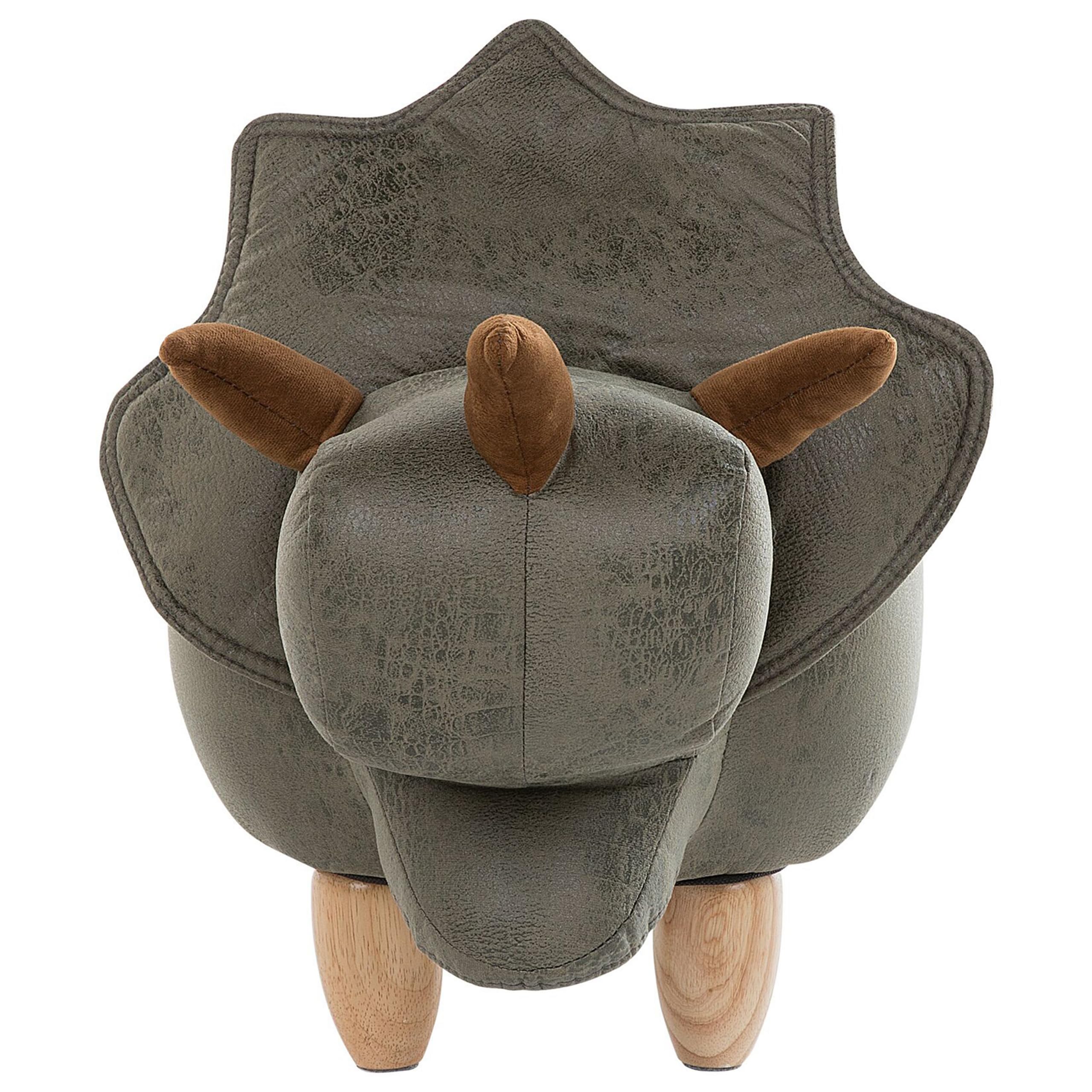 beliani-triceratops-dino-hocker-gr-n-kinder-holz image 5