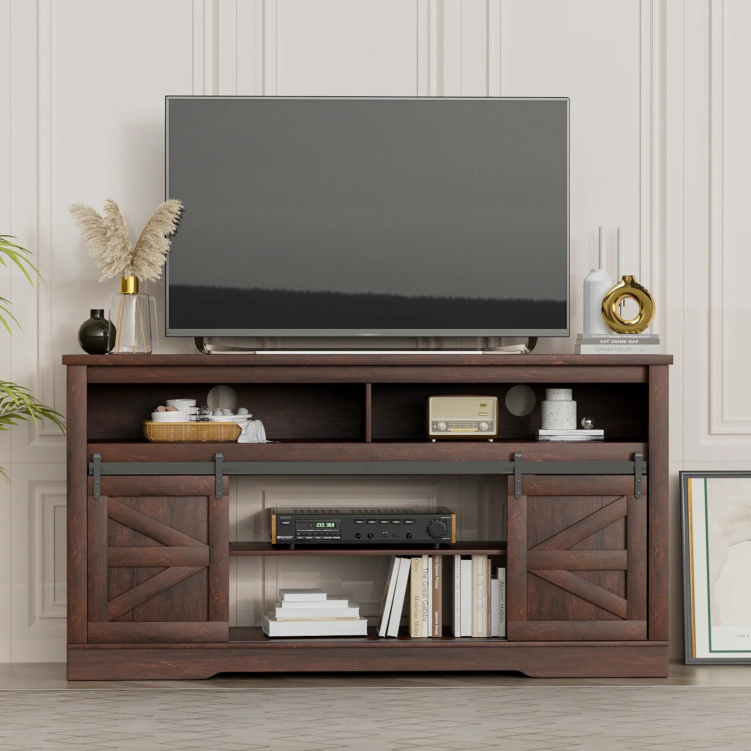 homall-tv-stand-lowboard-wei-65-zoll-mit-kamin image 2