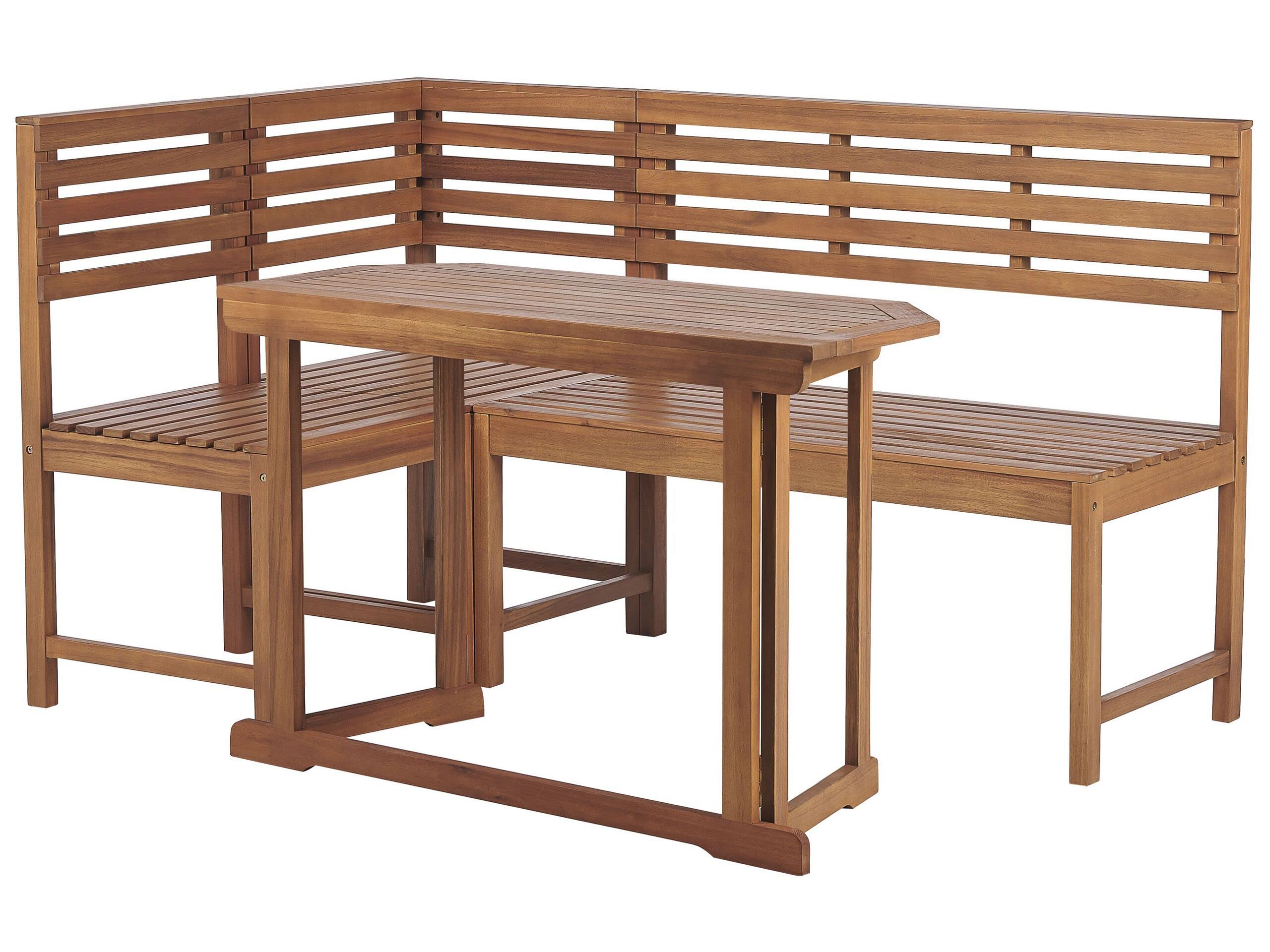 beliani-treia-garten-eckbank-akazienholz-4-teilig-klapptisch image 1