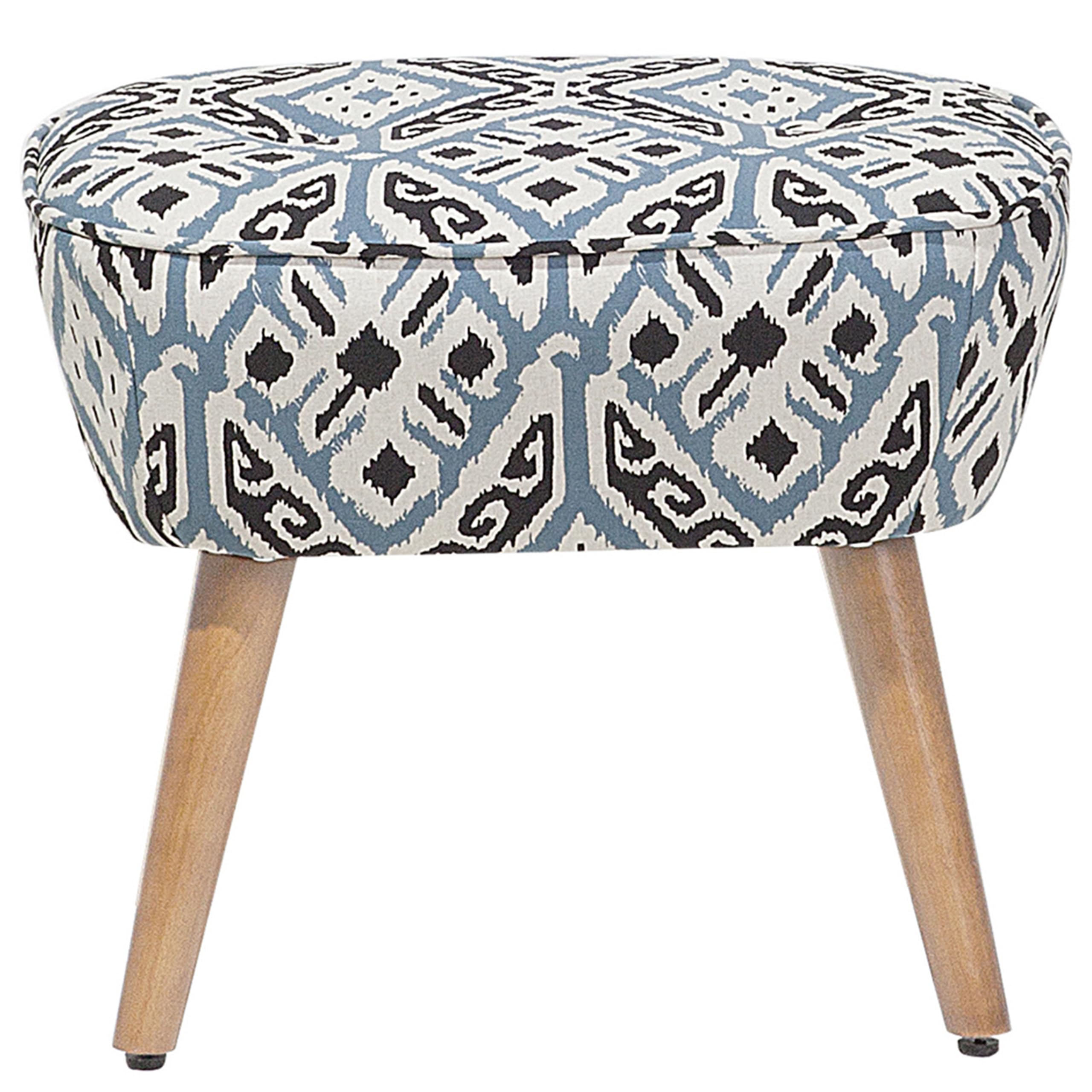 beliani-tumba-sessel-mit-hocker-blau-orientalisch image 7
