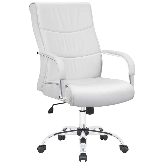 homall-office-leather-chair-chefsessel-braun-hochlehner image 1