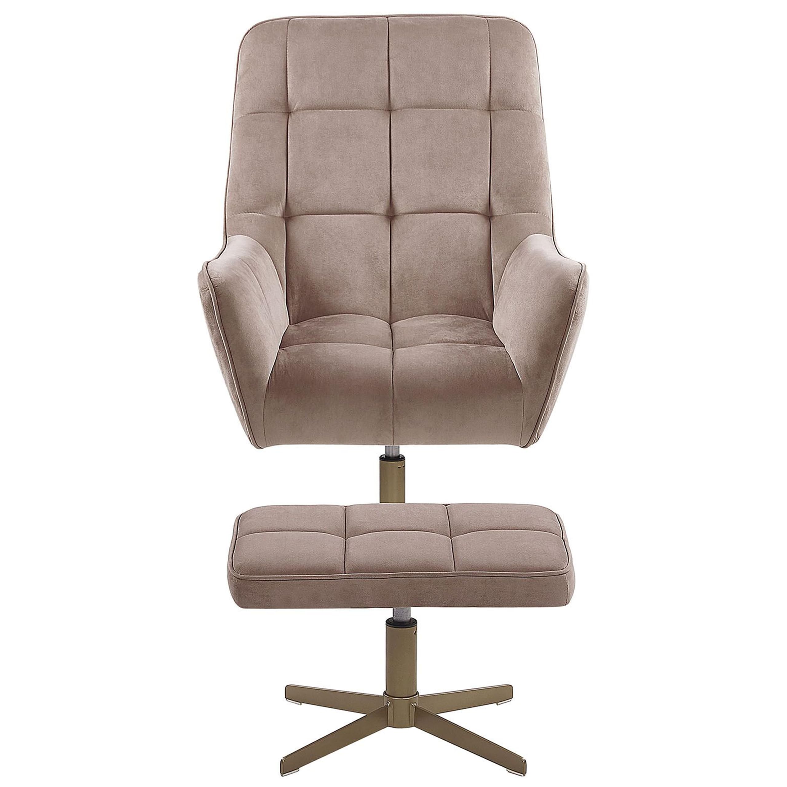 beliani-molle-sessel-mit-hocker-beige-samt-gold-gesteppt image 4