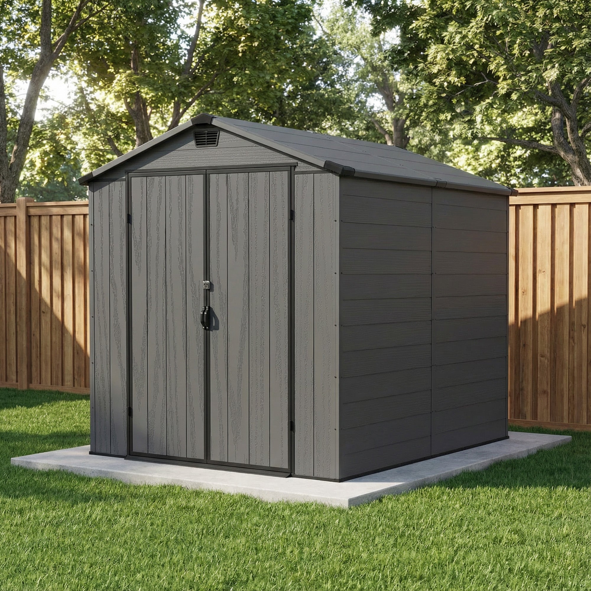 homall-metal-shed-ger-teschuppen-6x8ft-dunkelgrau-mit-fenster image 2