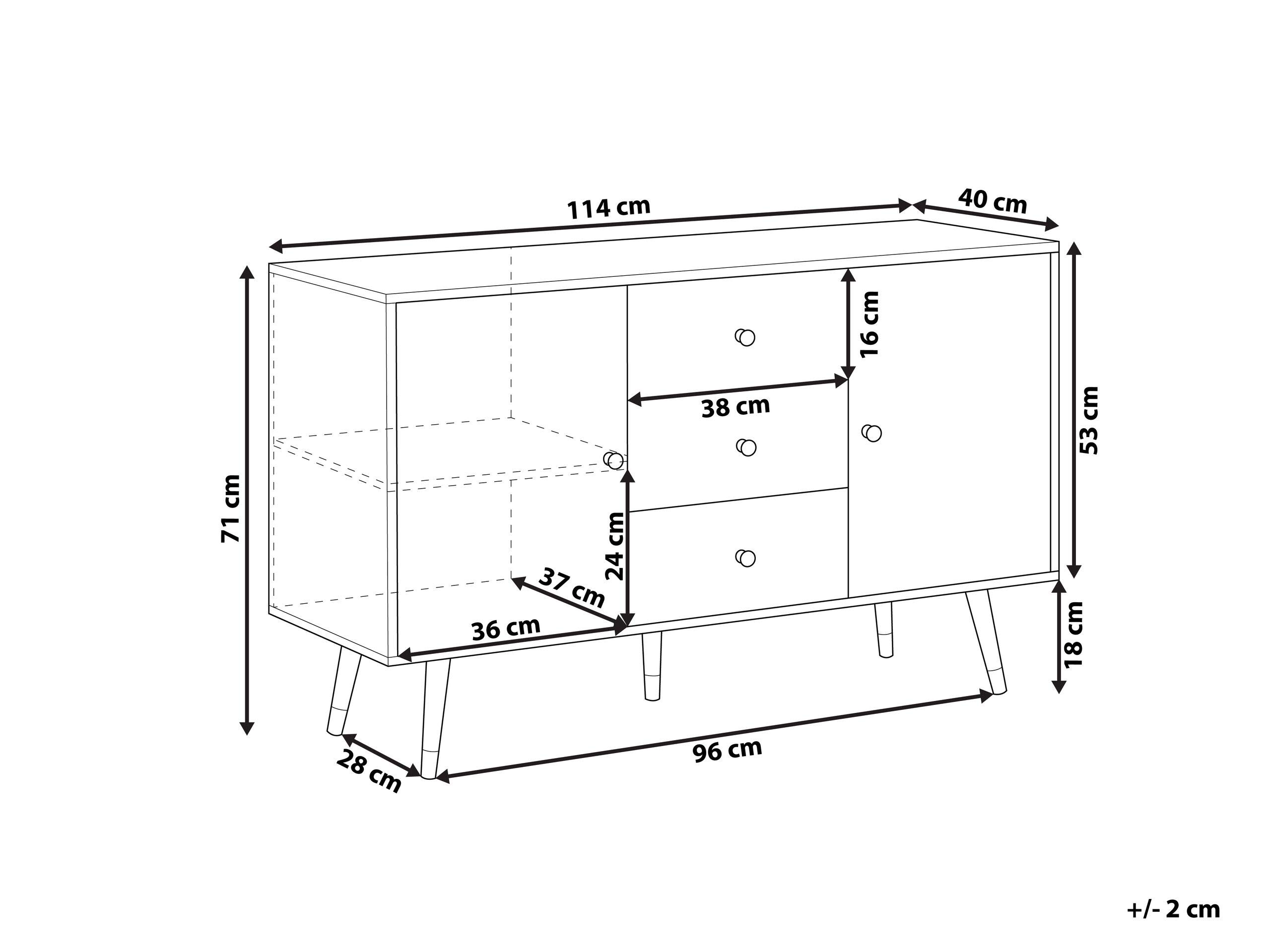 beliani-ulika-tv-lowboard-dunkelbraun-114-cm-retro image 3
