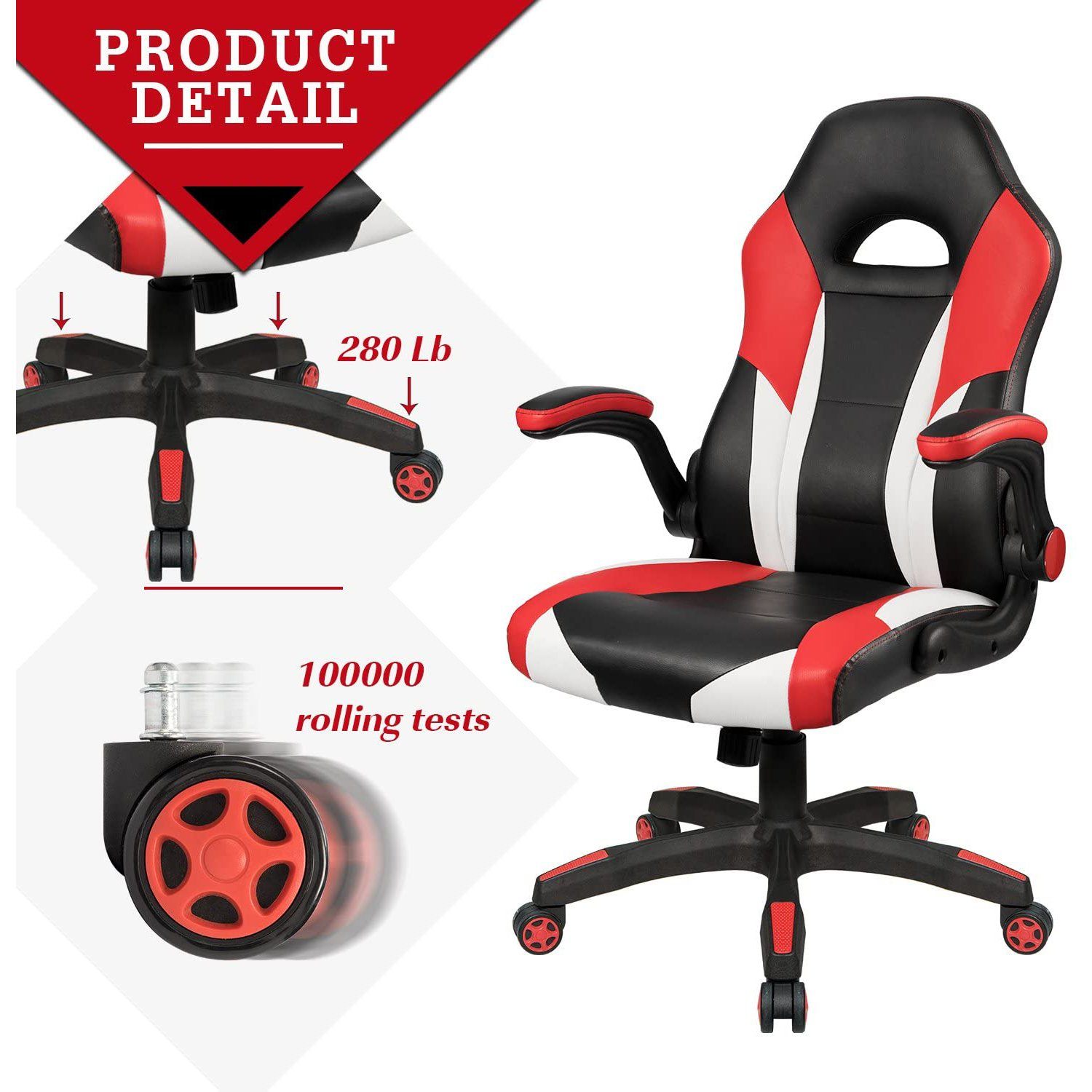 homall-gaming-chair-gamer-stuhl-blau-kunstleder-hoch image 6