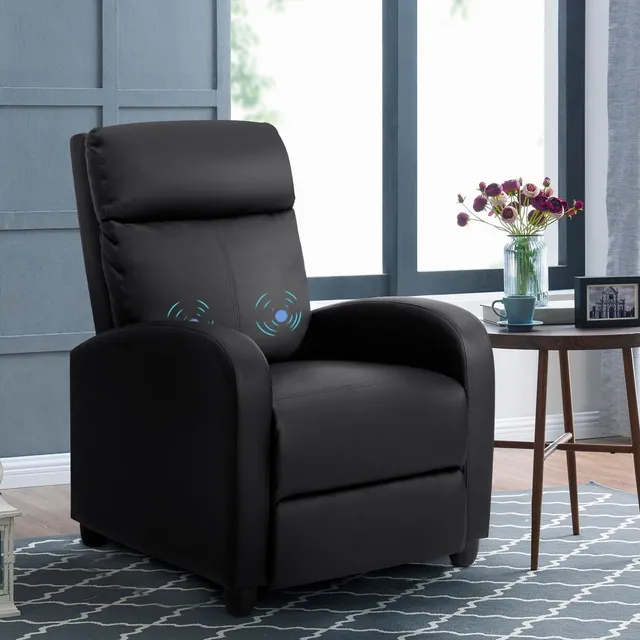 homall-recliner-chair-fernsehsessel-pu-leder-schwarz-90-180-grad image 1