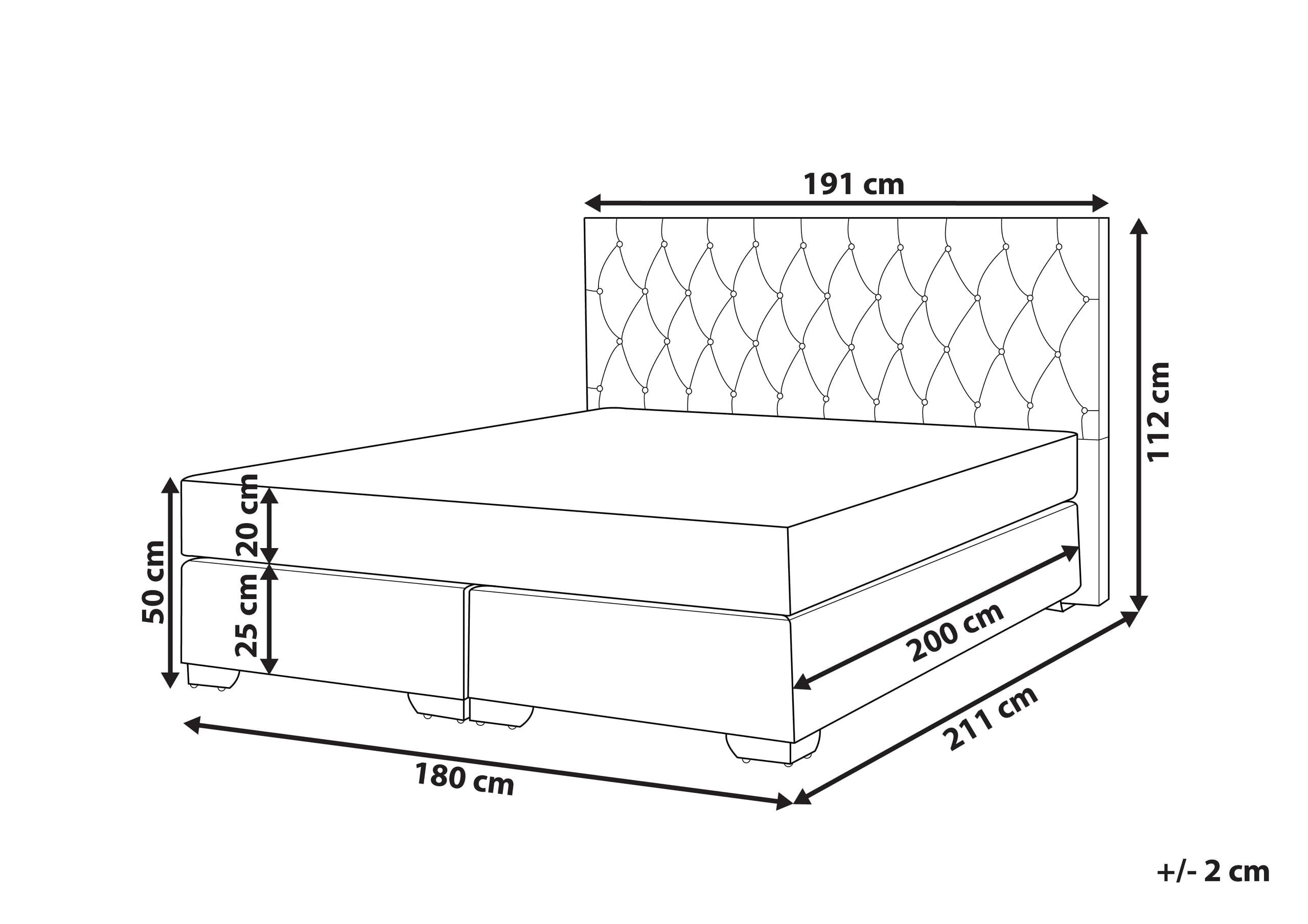 beliani-duchess-boxspringbett-180x200-hellgrau image 3