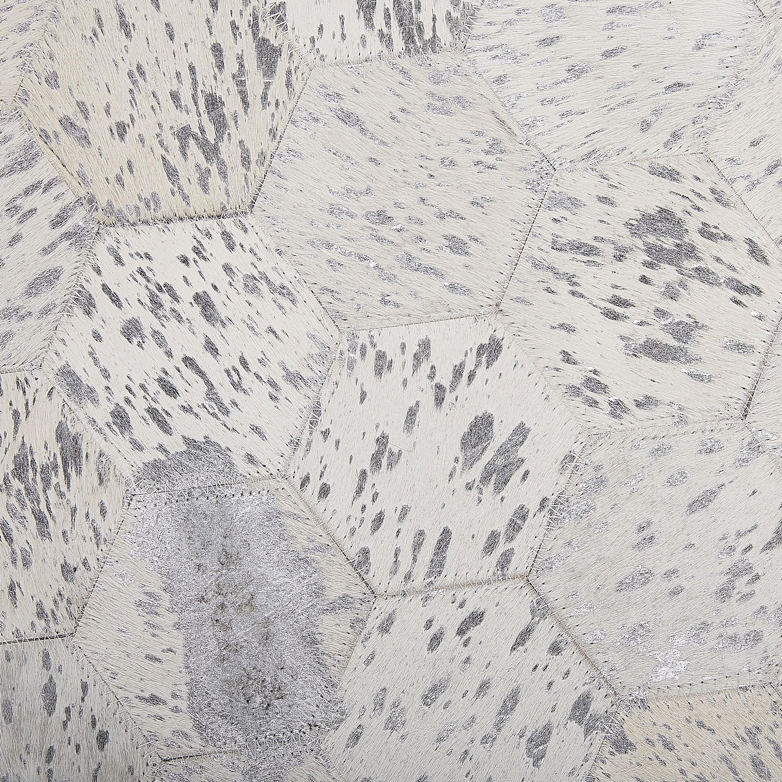 beliani-bozkoy-designer-teppich-leder-rund-140cm-beige-silber image 5