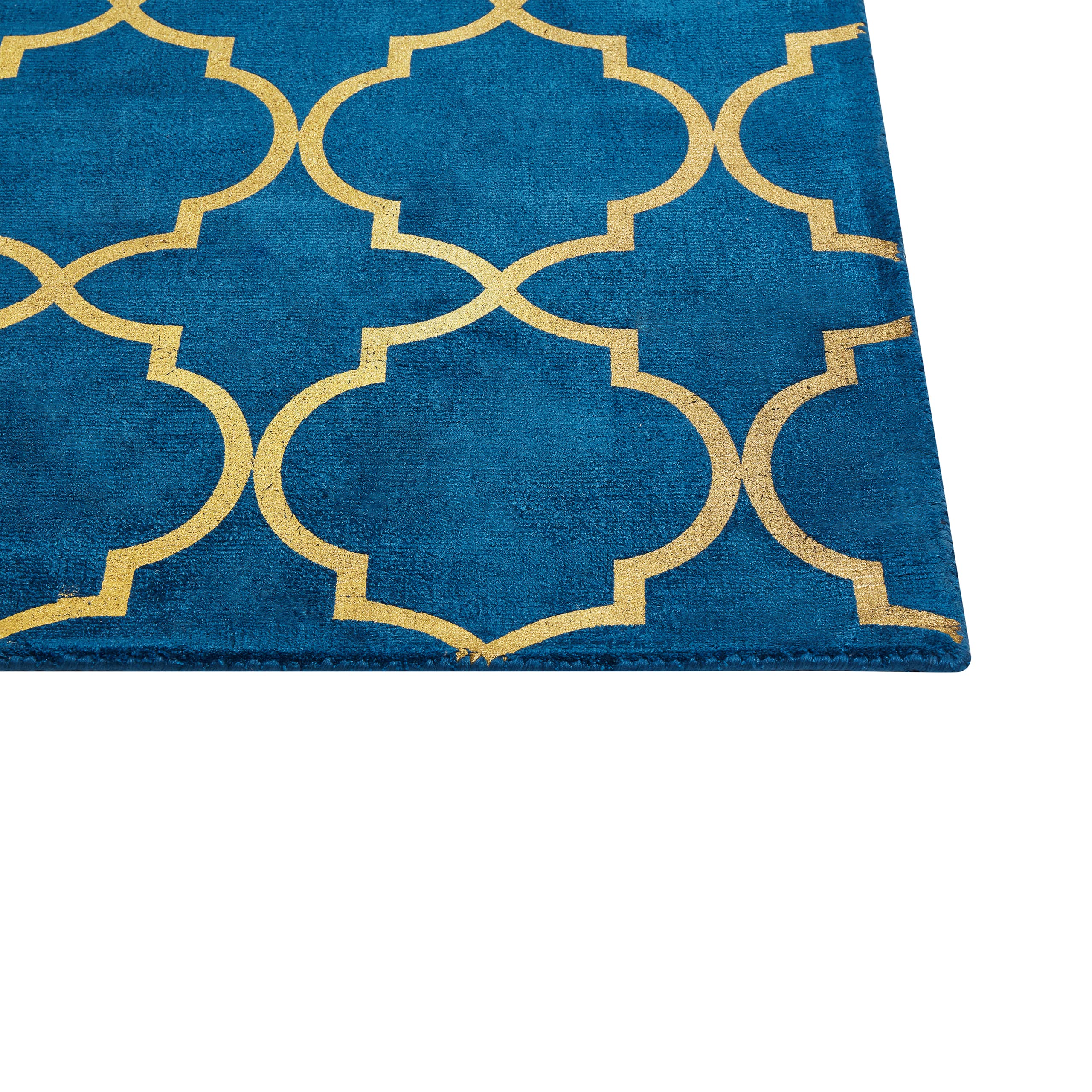 beliani-yelki-teppich-marineblau-gold-140x200-cm image 3