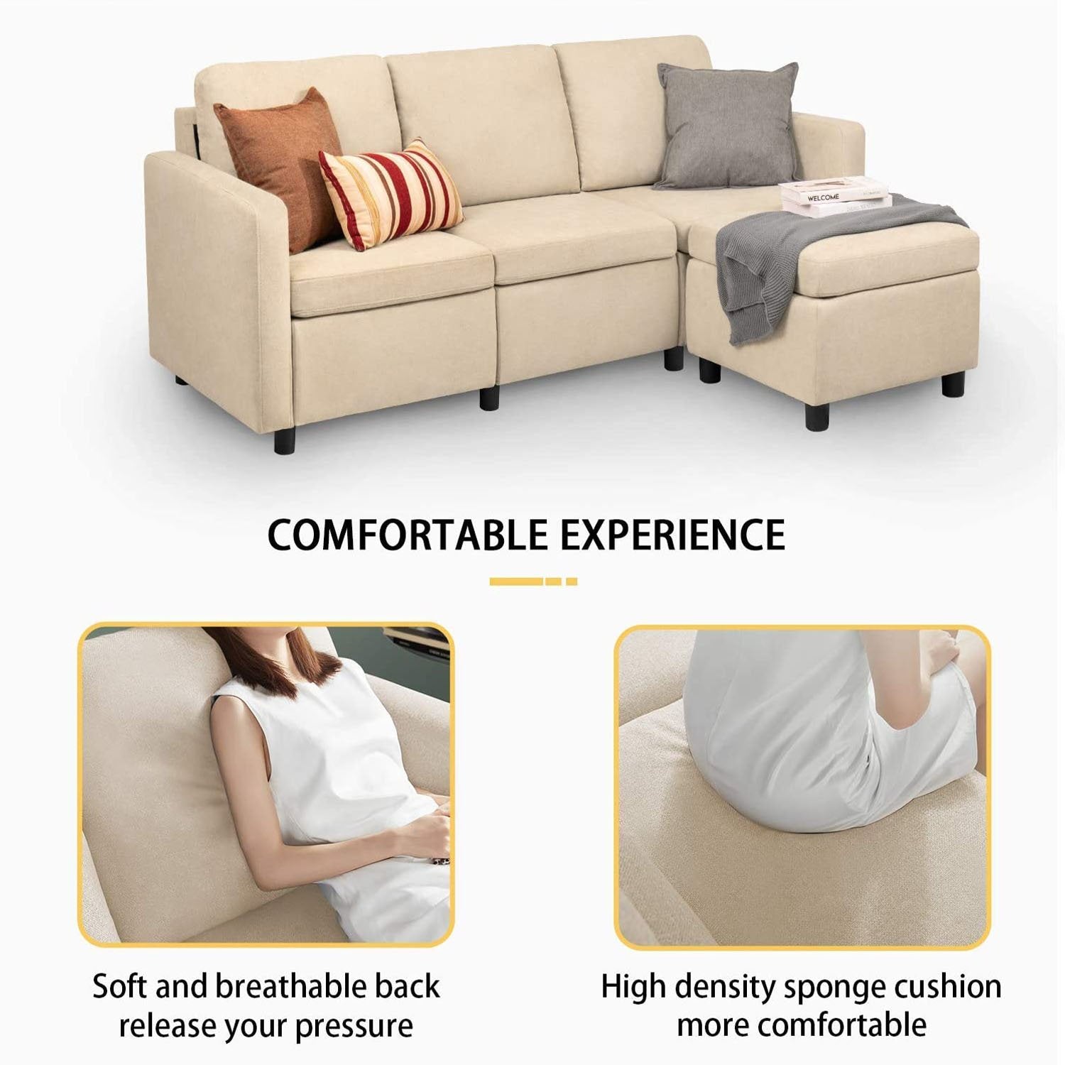 homall-sofa-ecksofa-l-form-beige-leinenoptik-mit-ottoman image 5