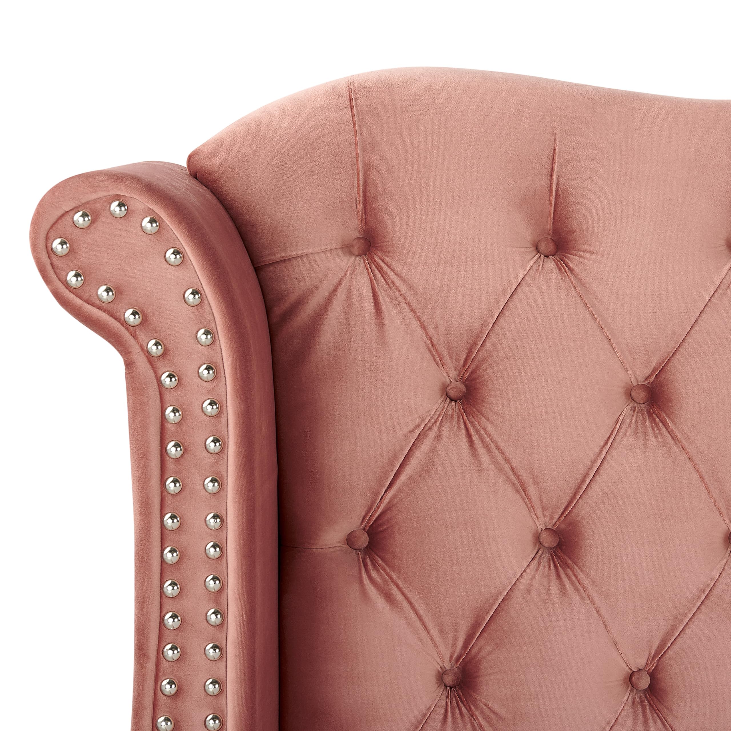 beliani-ayette-samtbett-160x200-rosa-chesterfield image 8