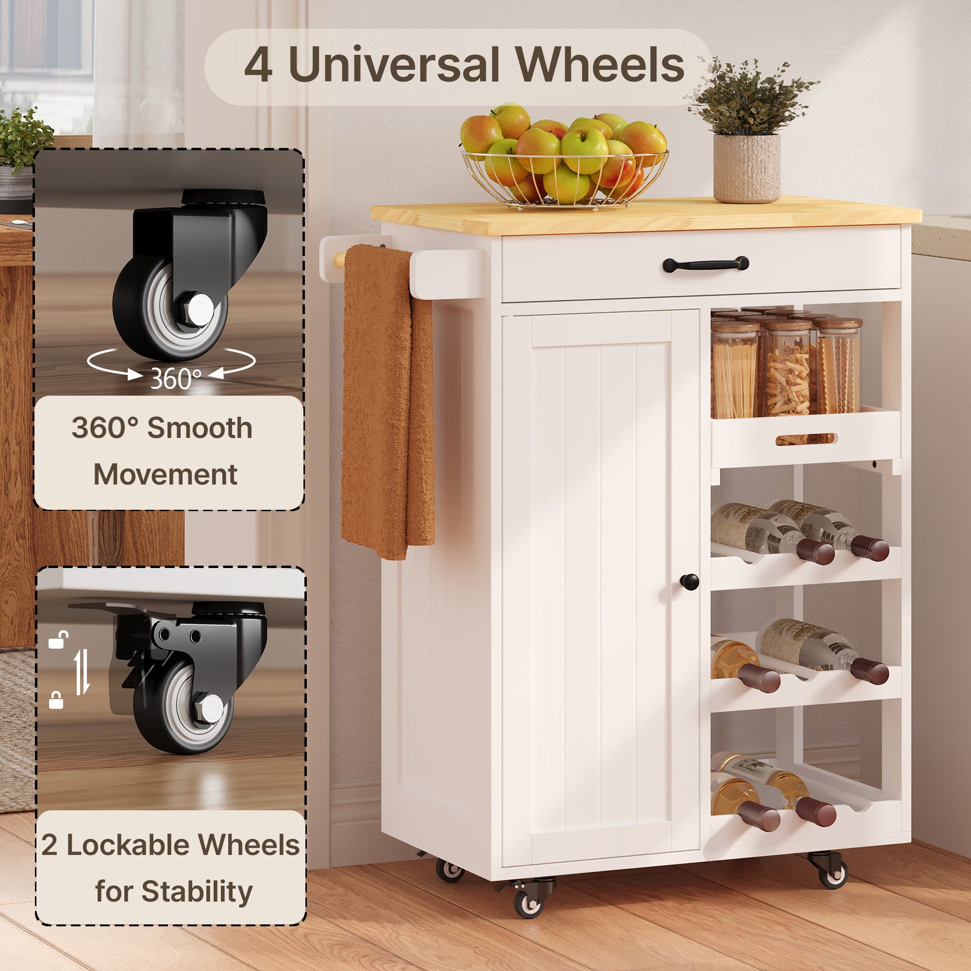 bealife-kc52-k-chenwagen-rollen-wei-mit-weinregal image 5