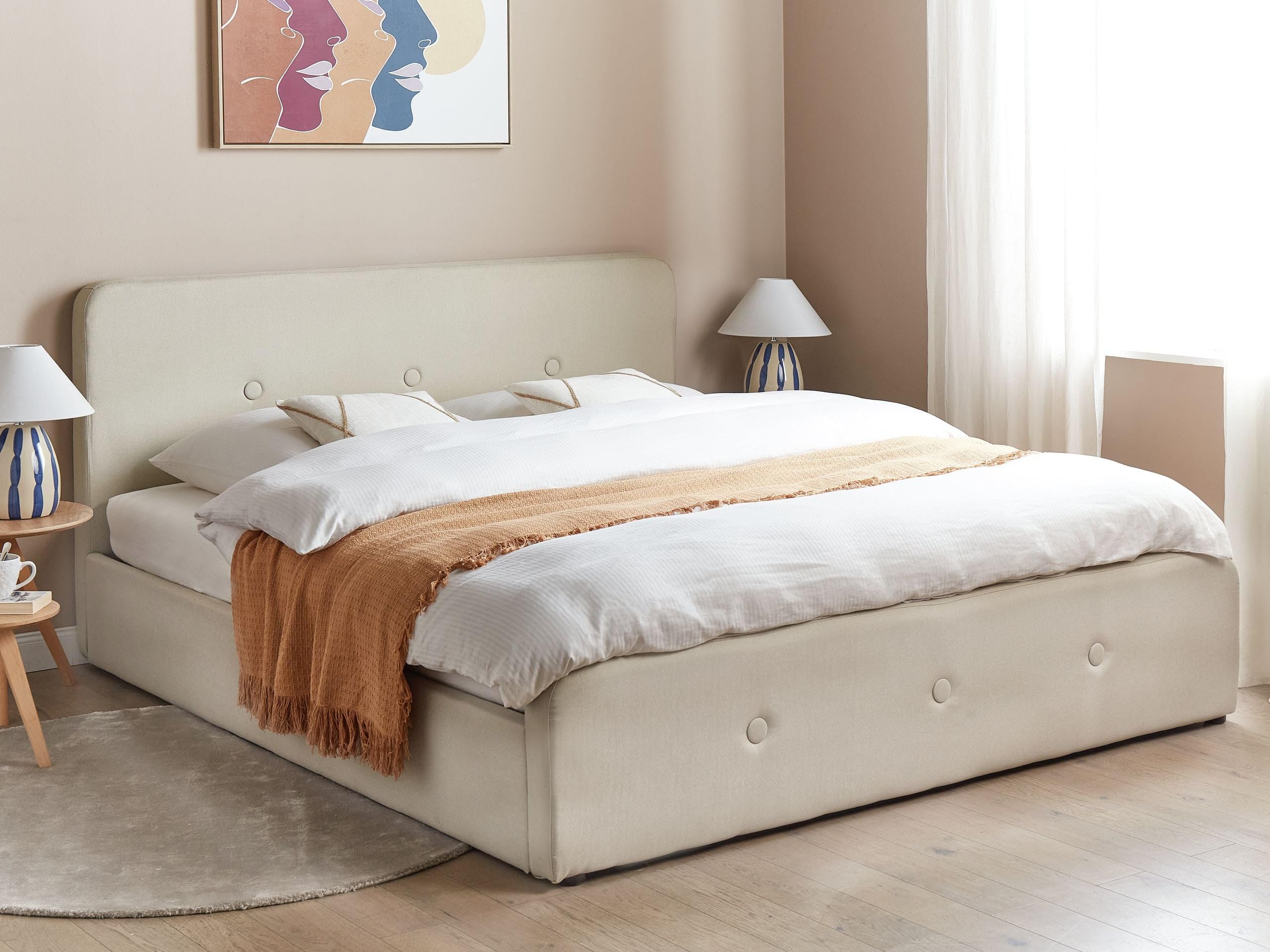 beliani-rennes-bett-180x200-beige-mit-bettkasten image 2
