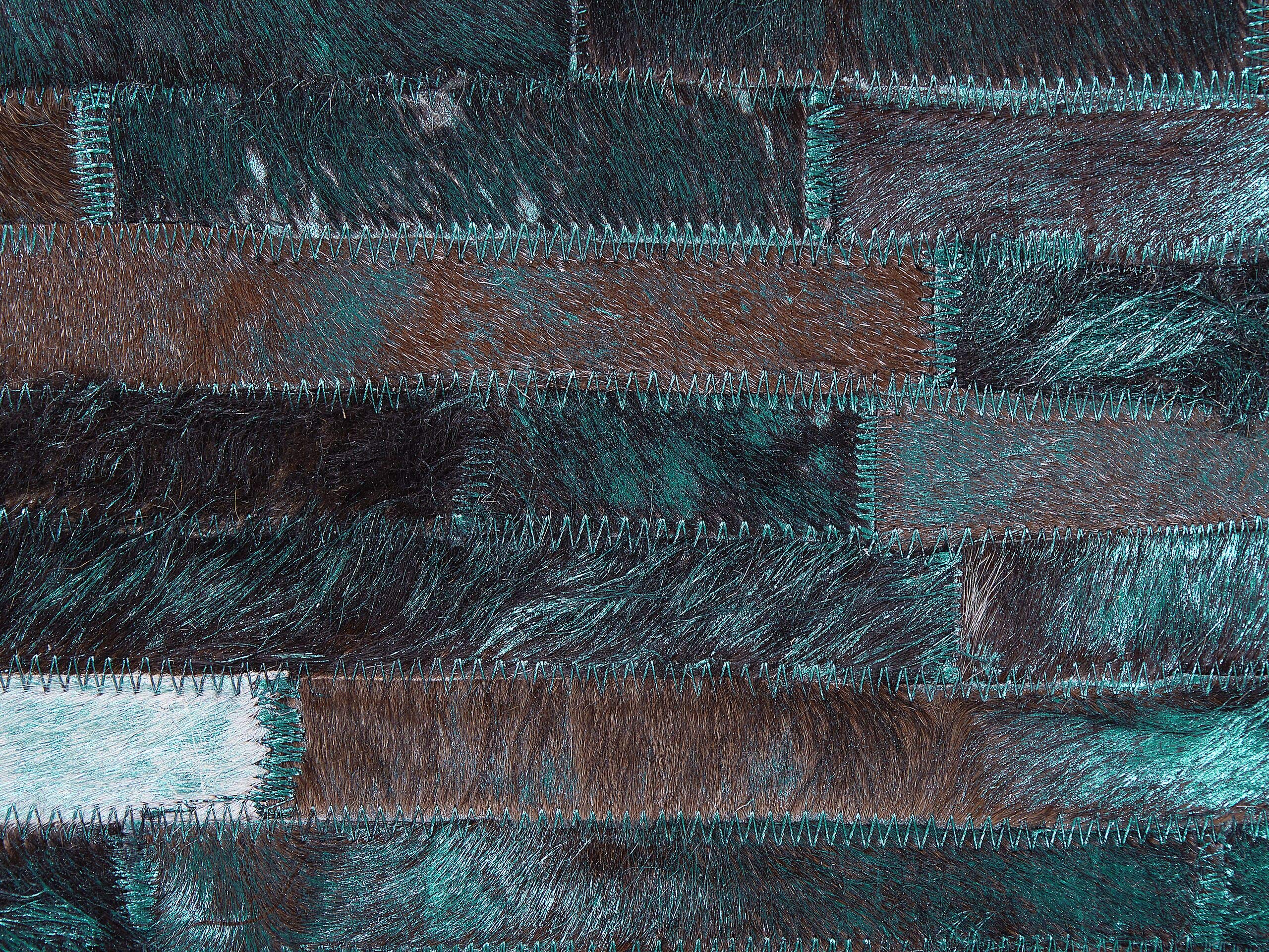 beliani-kisir-lederteppich-160x230-braun-patchwork-mosaik image 7