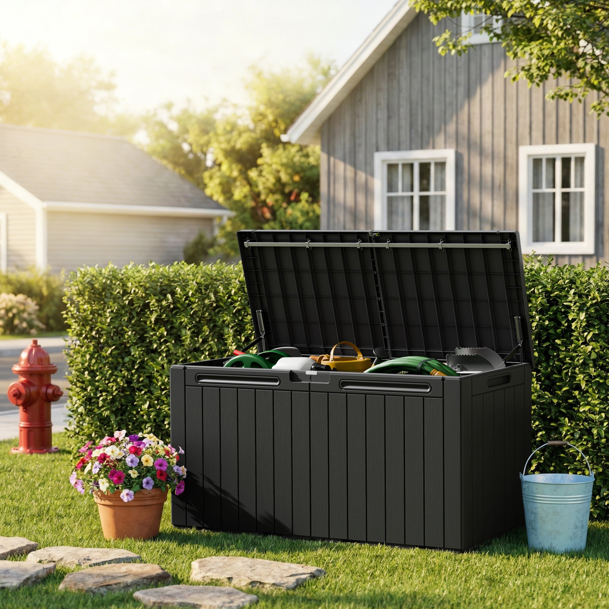 homall-patio-deck-box-aufbewahrungsbox-98-gallonen-schwarz image 5