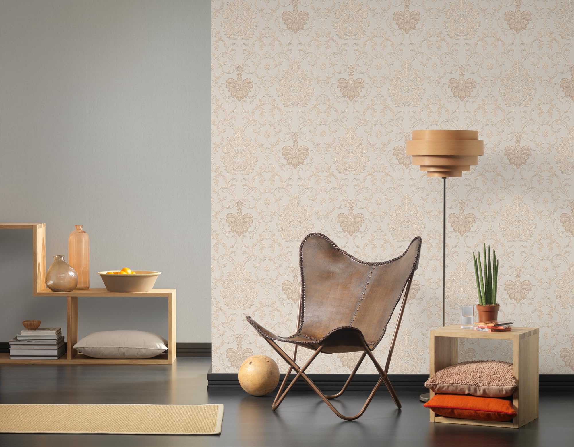a-s-cr-ation-pure-elegance-293015-vliestapete-beige-uni-leinenoptik image 3