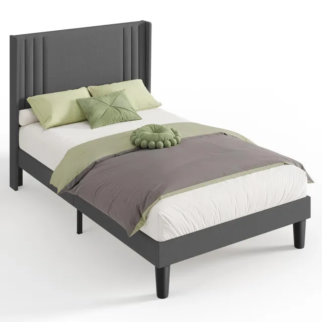 bealife-bf45-doppelbett-120x200-dunkelgrau-mit-lattenrost image 1