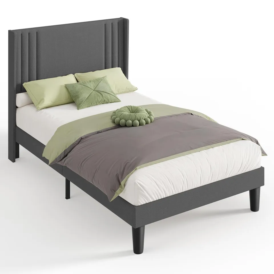 bealife-bf45-doppelbett-120x200-dunkelgrau-mit-lattenrost image 1