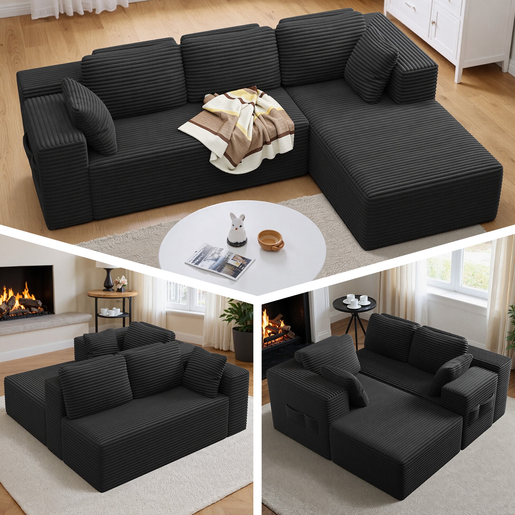 bealife-ar43-ecksofa-cord-250cm-wei-recamiere-rechts-4-sitzer image 5