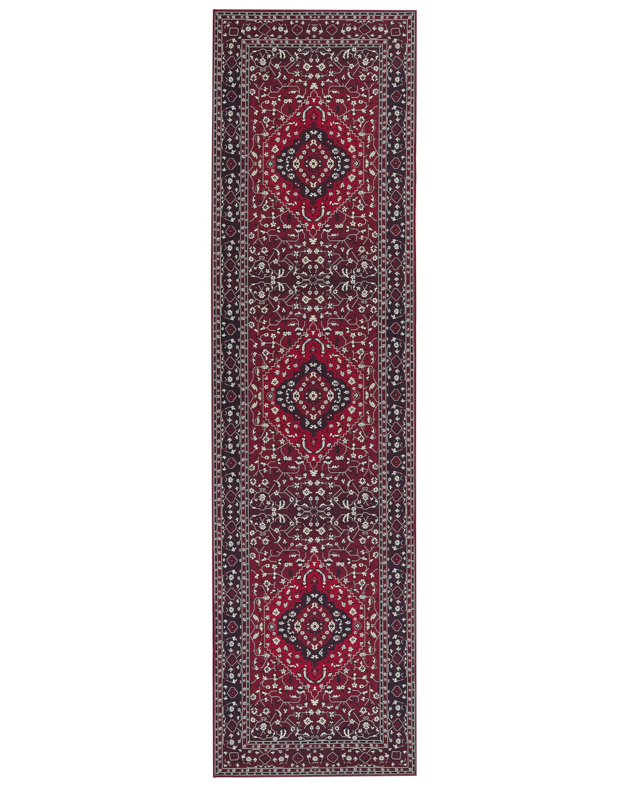 beliani-vadkadam-teppich-l-ufer-80x300-cm-rot-orientalisch image 1