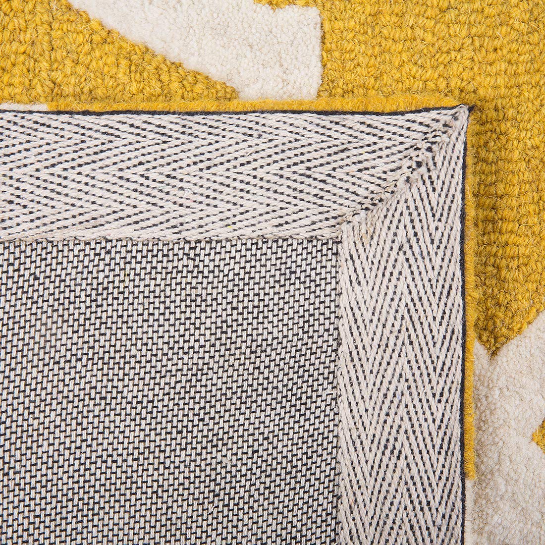 beliani-teppiche-wollteppich-gelb-beige-160x230-cm-kurzflor image 6