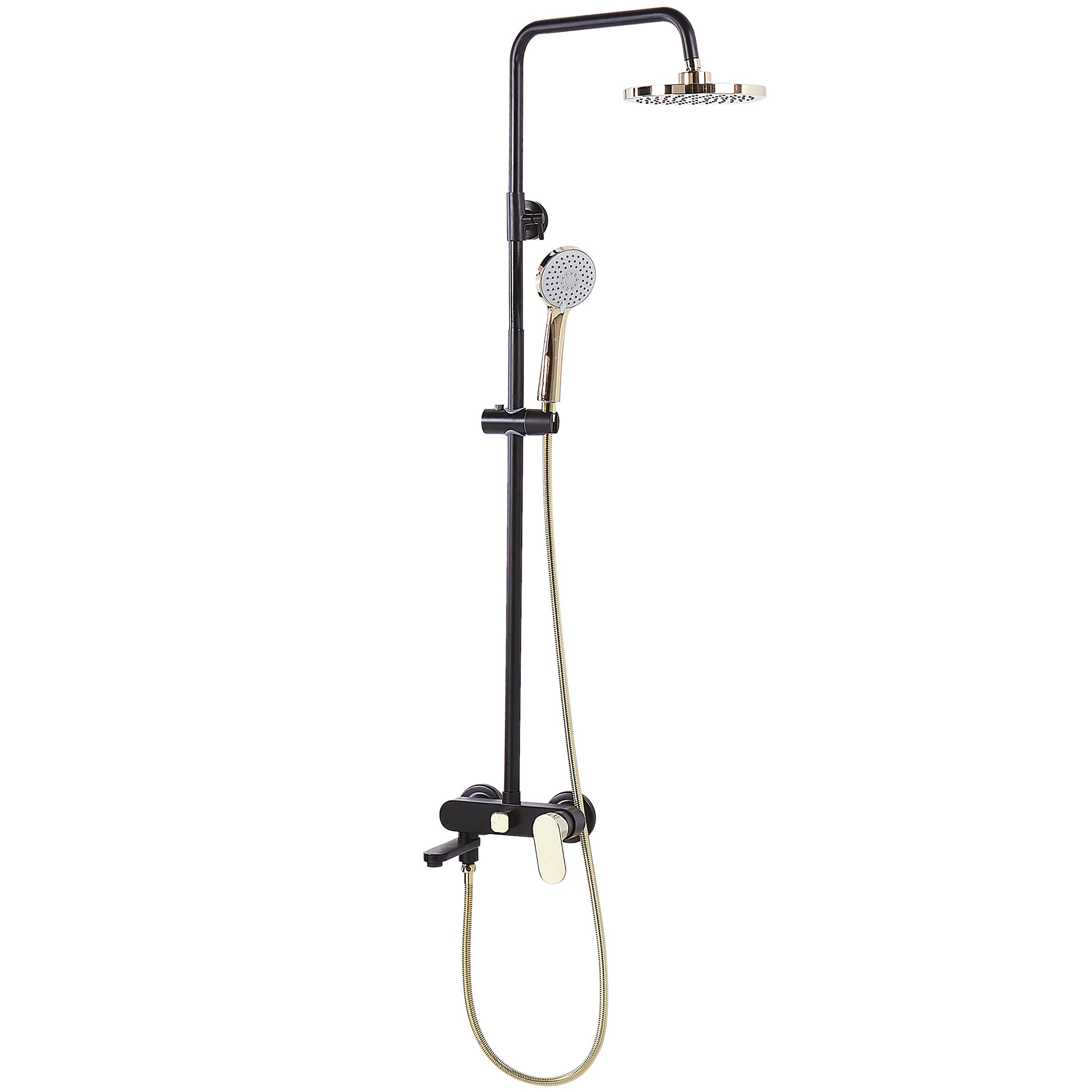 beliani-gurara-duschsystem-schwarz-gold-messing-wand image 8