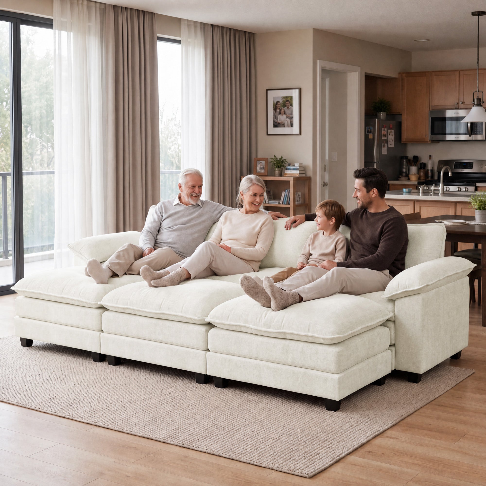 homall-sofa-119-zoll-modular-3-sitzer-couch-grau-chenille image 3