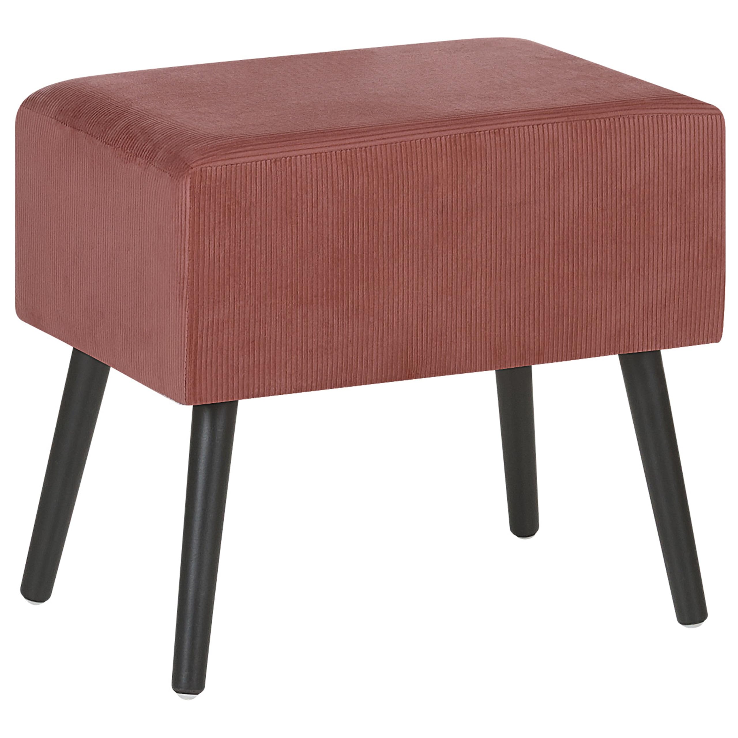 beliani-eurostar-nachttisch-rosa-samt-1-schublade-koffer-optik image 7