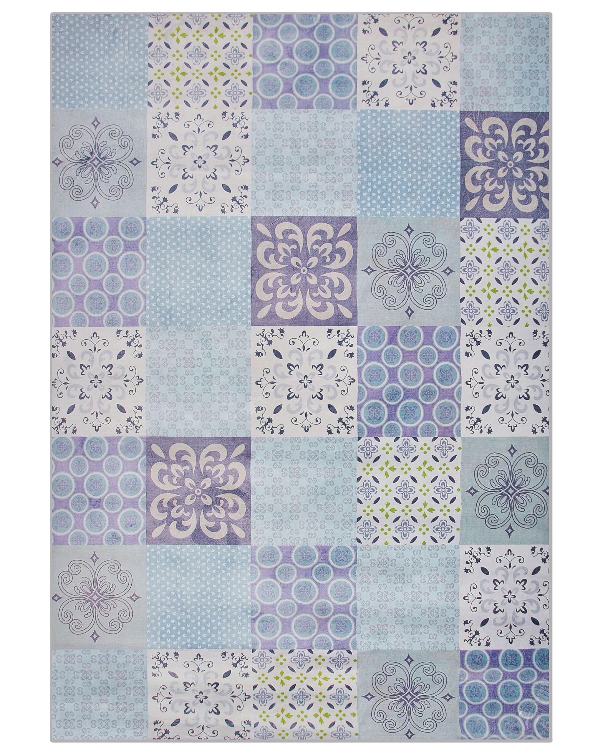 beliani-inkaya-teppich-140x200-cm-grau-mosaik-polyester image 8