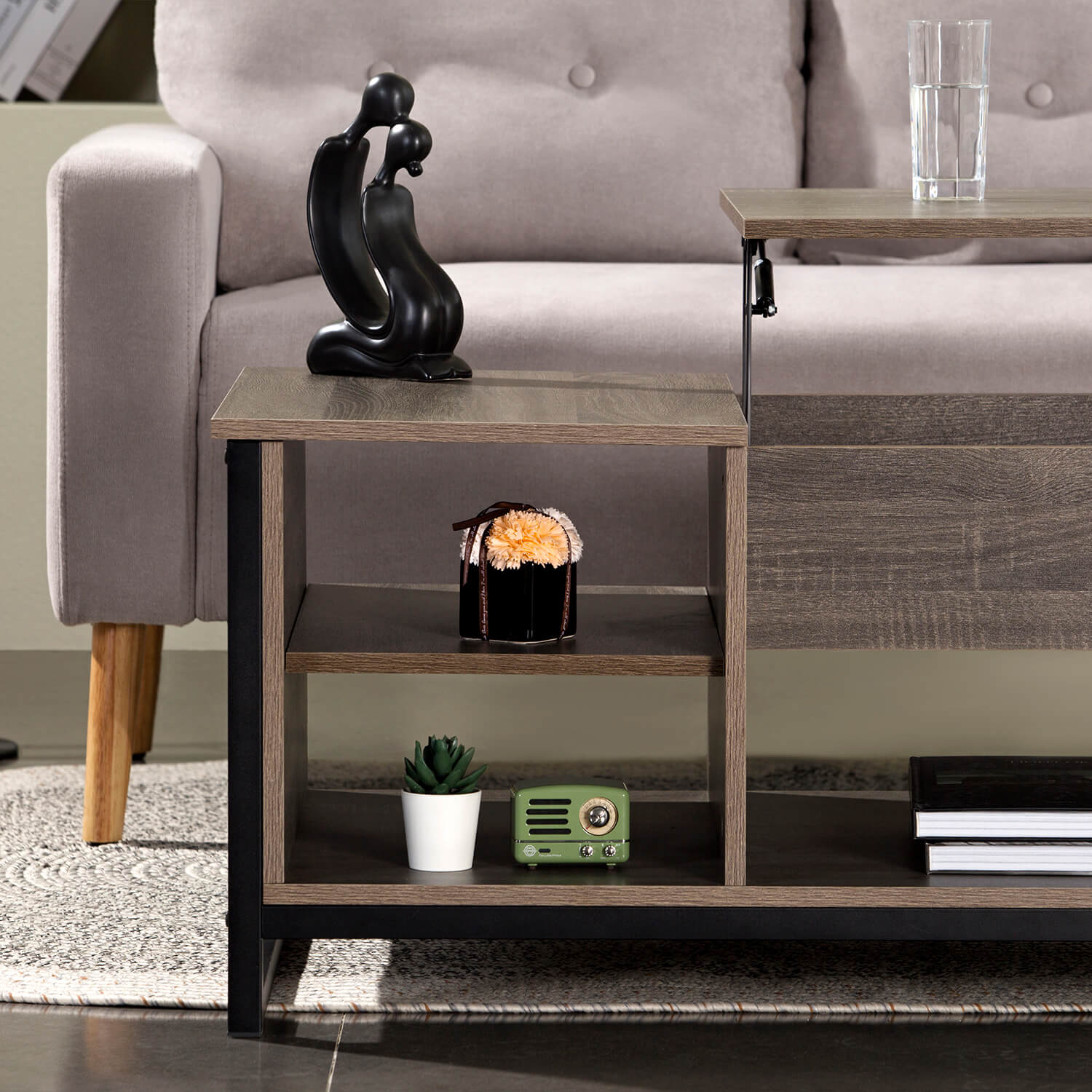 homall-couchtisch-mit-lift-top-schwarz-stauraum image 7