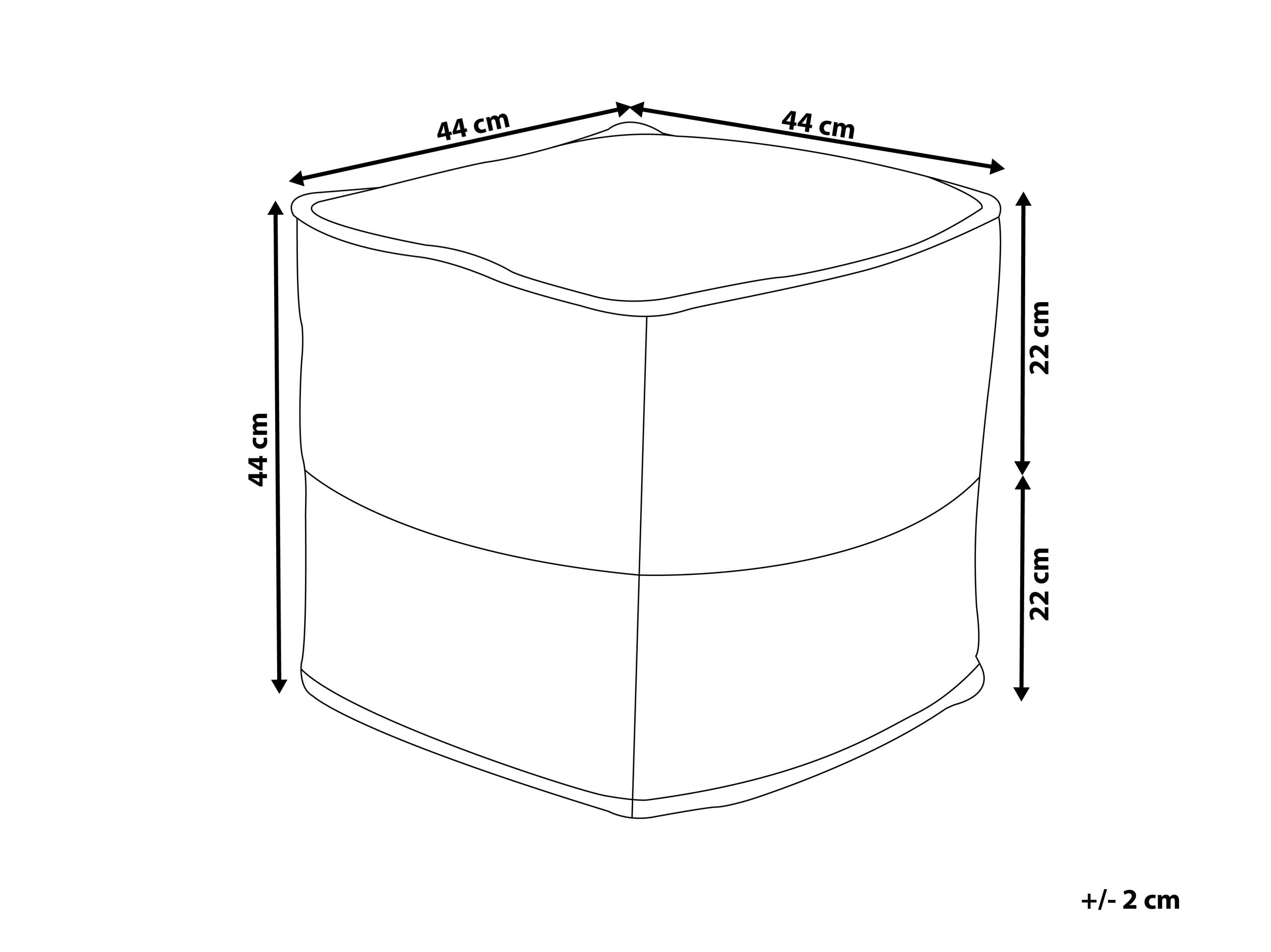 beliani-kirama-pouf-baumwolle-jute-beige-rosa-eckig image 3