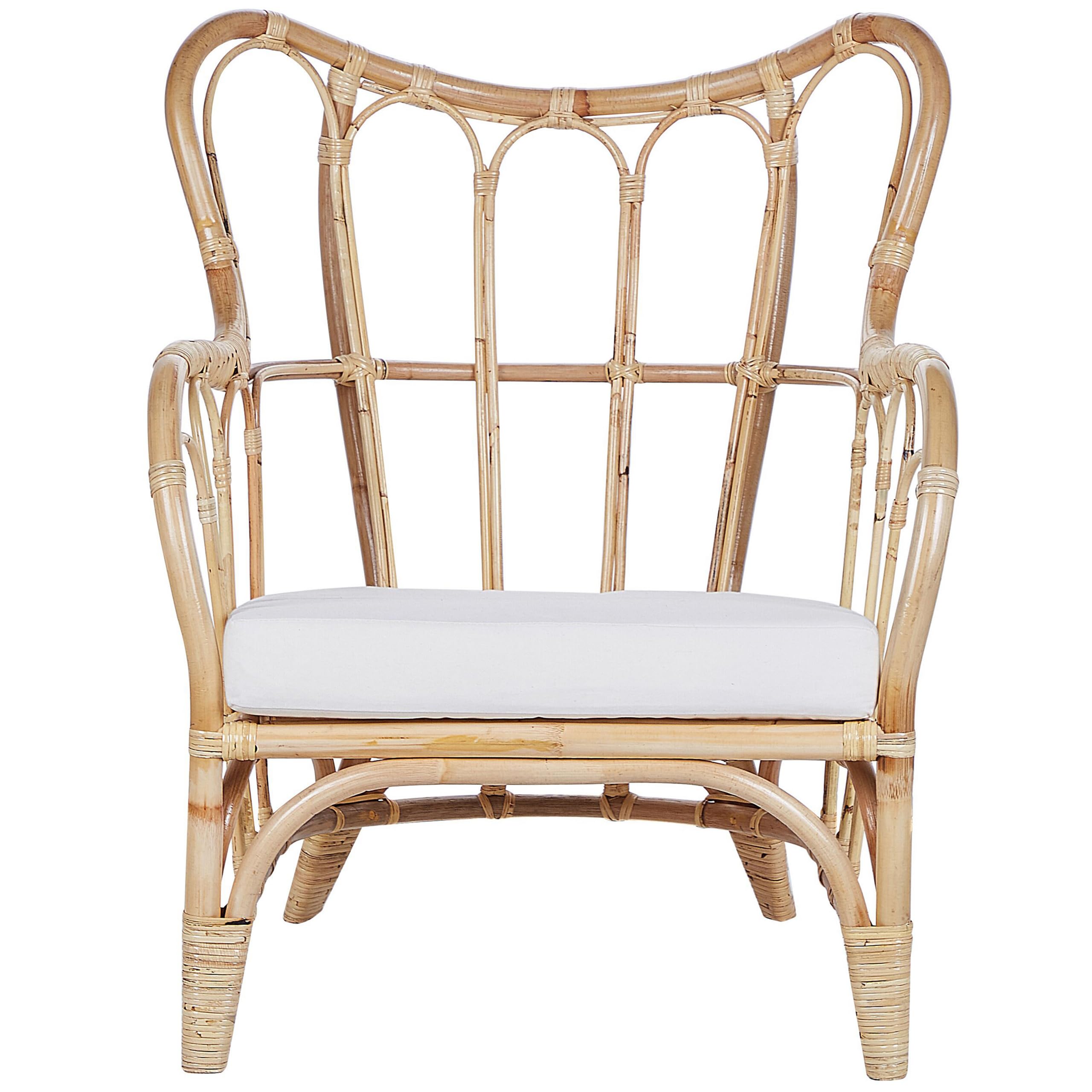 beliani-brindisi-lounge-set-rattan-beige-sofa-sessel-tisch-4-sitzer image 8