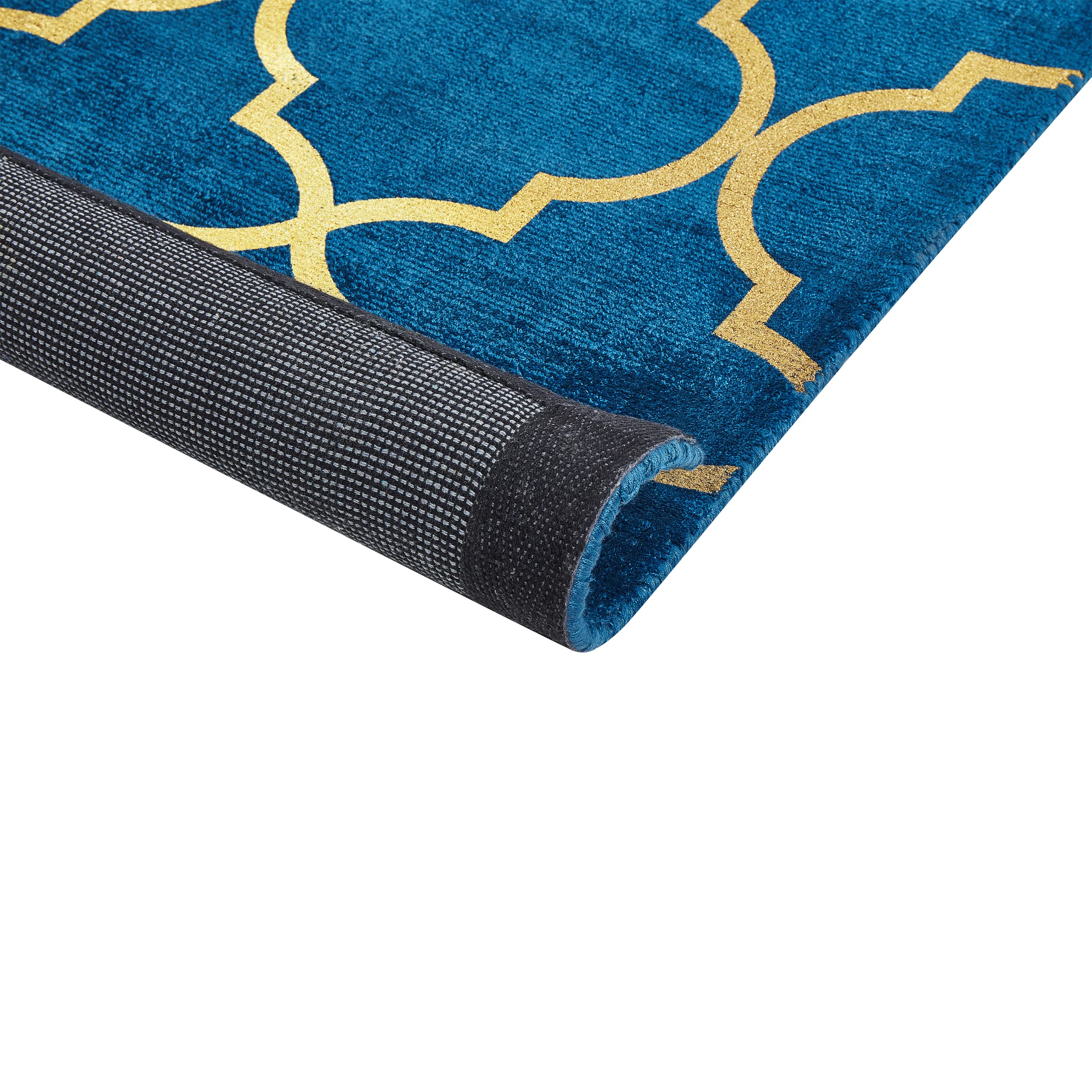 beliani-yelki-teppich-marineblau-gold-140x200-cm image 4