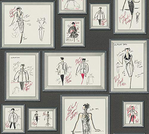 architects-paper-karl-lagerfeld-378461-vliestapete-grau-sketch image 6