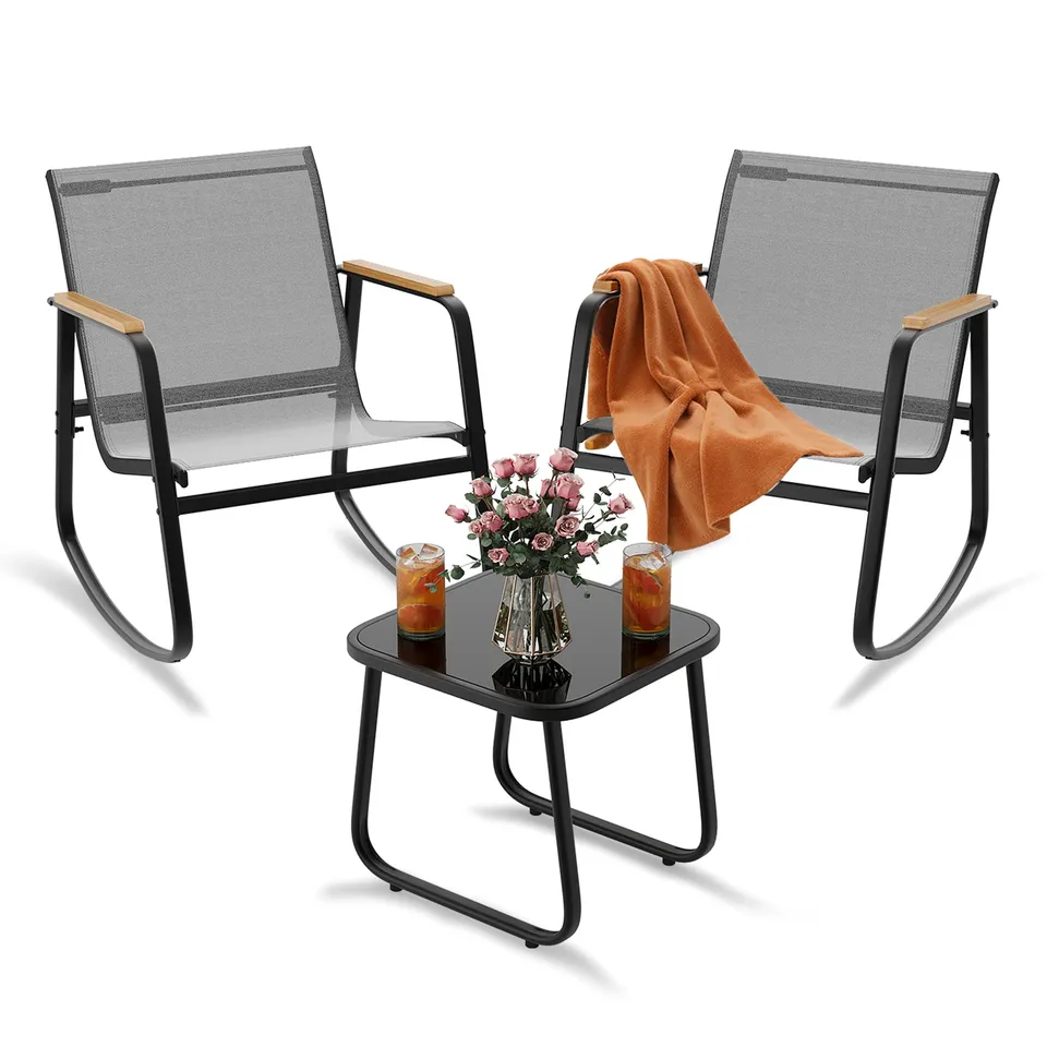 bealife-gartenm-bel-wr218-set-grau-3-teilig-schaukelstuhl-glastisch image 1