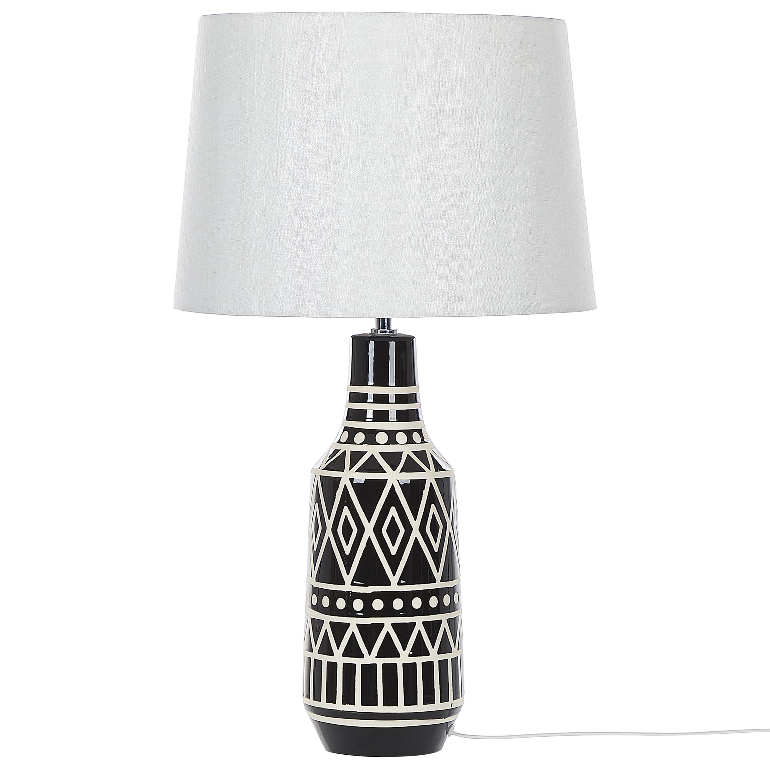 beliani-shabelle-tischlampe-keramik-ethnomotiv-68-cm-schwarz image 4