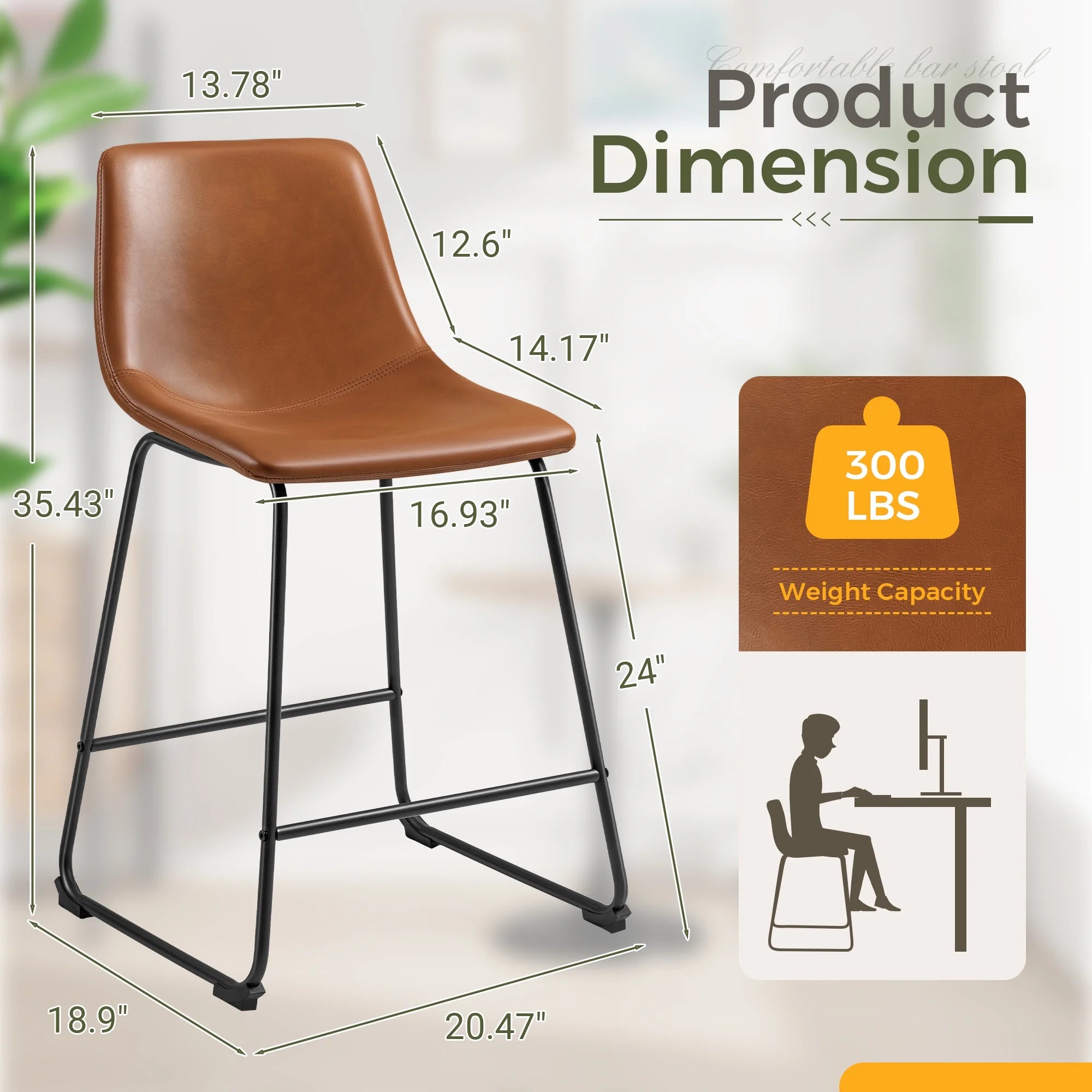 homall-bar-stool-barhocker-2er-set-schwarz-mit-lehne-2 image 7