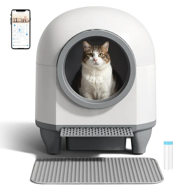 homall-shelf-katzenklo-selbstreinigend-wei-mit-app-90l image 1