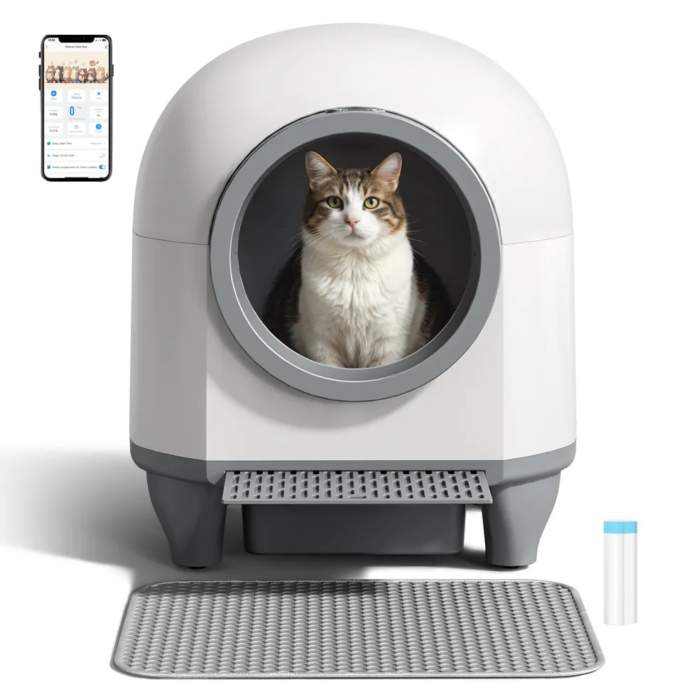 homall-shelf-katzenklo-selbstreinigend-wei-mit-app-90l image 1