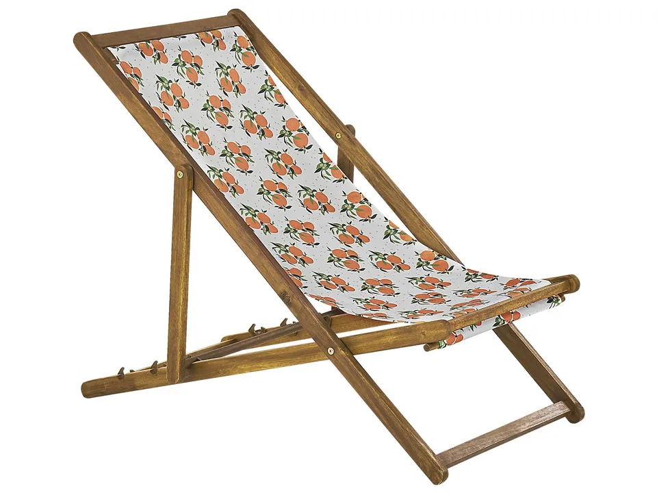 beliani-anzio-liegestuhl-2er-set-orangenmotiv-mehrfarbig image 1