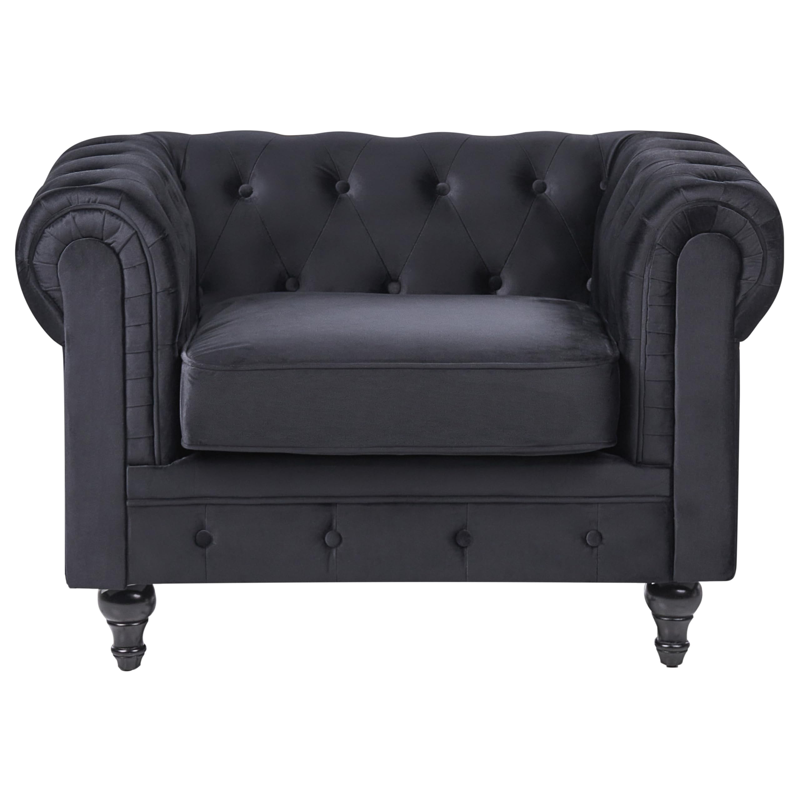beliani-chesterfield-sessel-samt-schwarz-englisch image 3