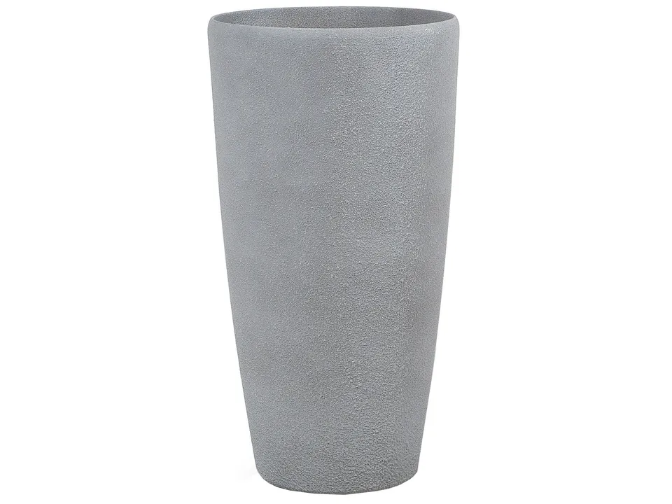 beliani-abdera-blumentopf-39x39x75-cm-steingemisch-grau image 1