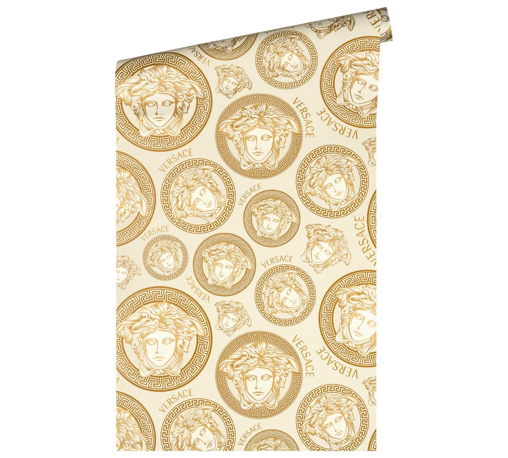 a-s-cr-ation-versace-5-386115-vliestapete-gold-wei-monogramm image 1