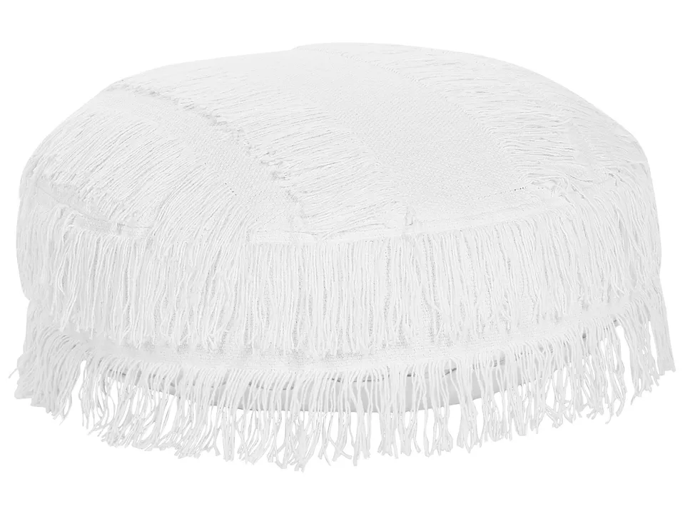 beliani-oulad-pouf-wei-rund-50-cm-baumwolle-boho image 1