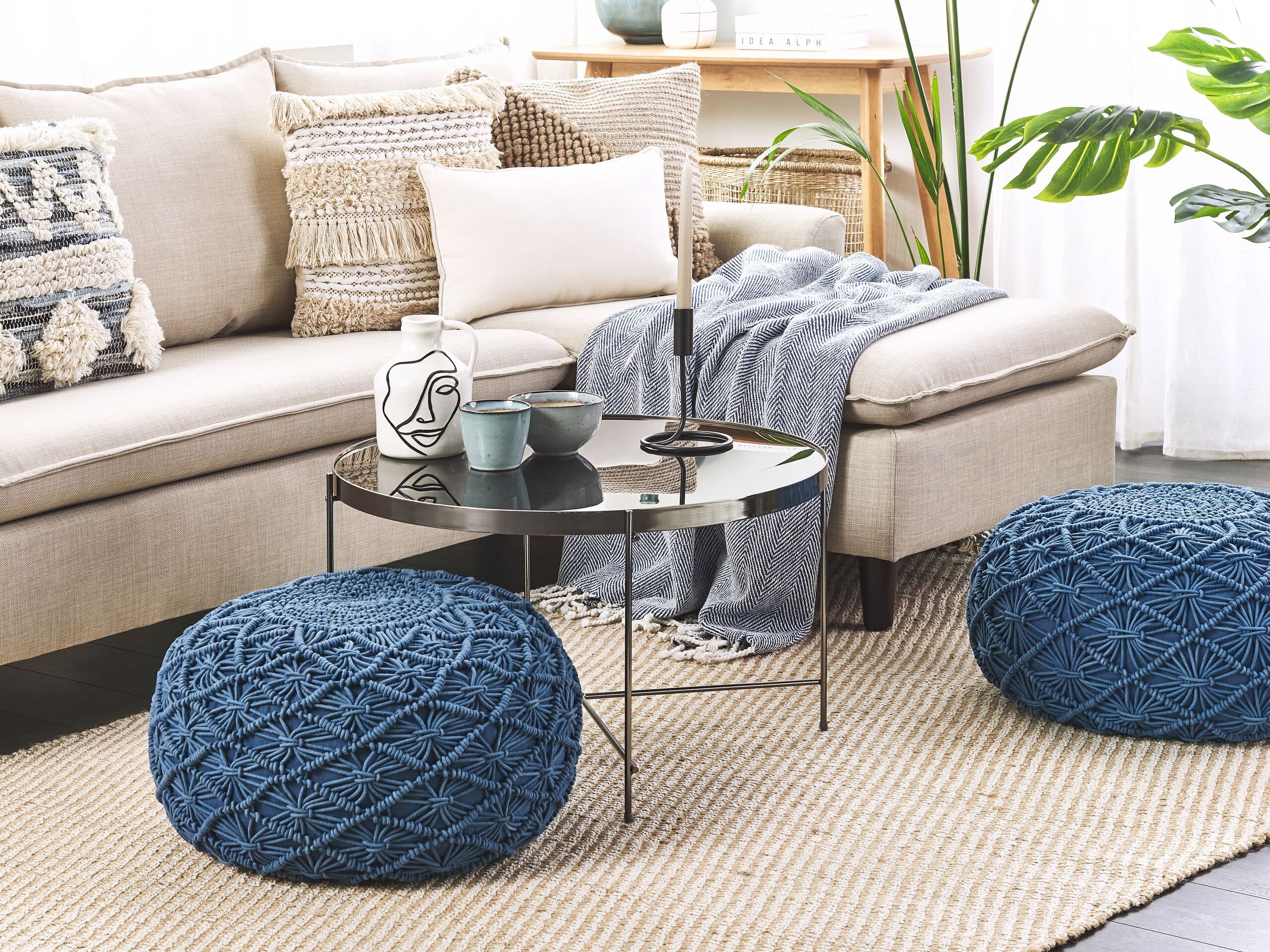 beliani-berkane-pouf-baumwolle-blau-rund-50-cm-boho image 2