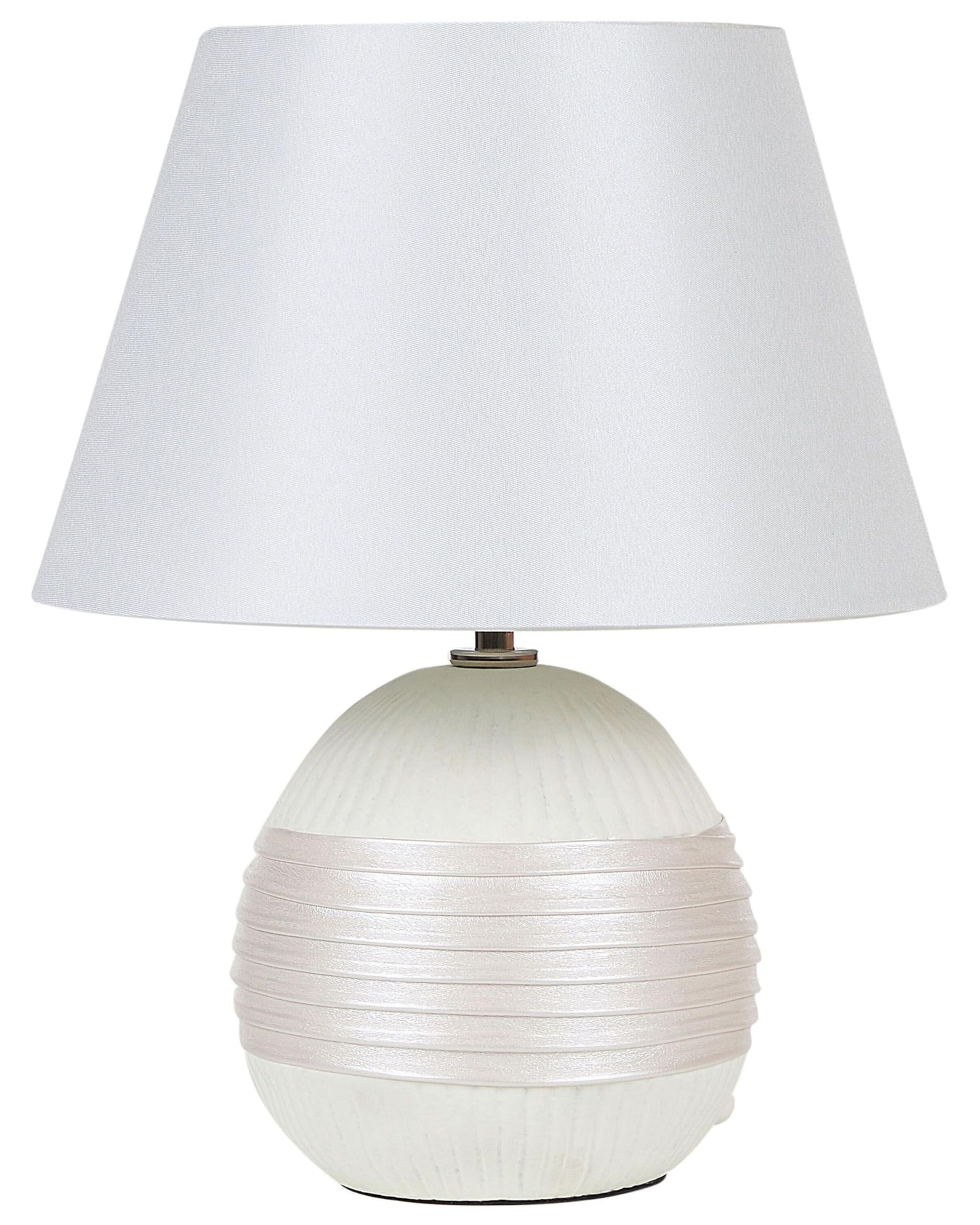 beliani-sado-tischlampe-keramik-cremewei-37-cm image 1